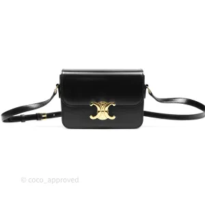Celine Teen Triomphe Bag Shiny Calfskin Black