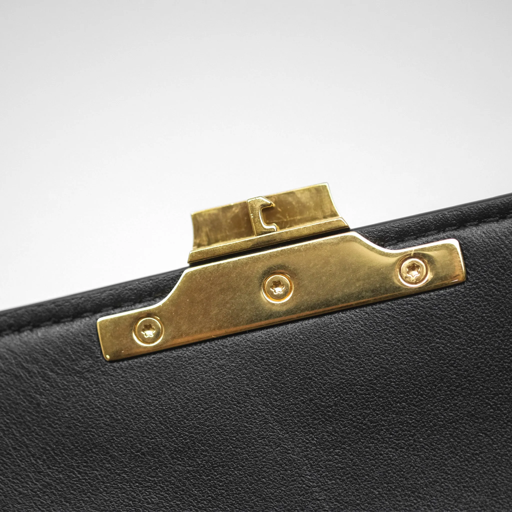 Celine Teen Triomphe Bag Shiny Calfskin Black