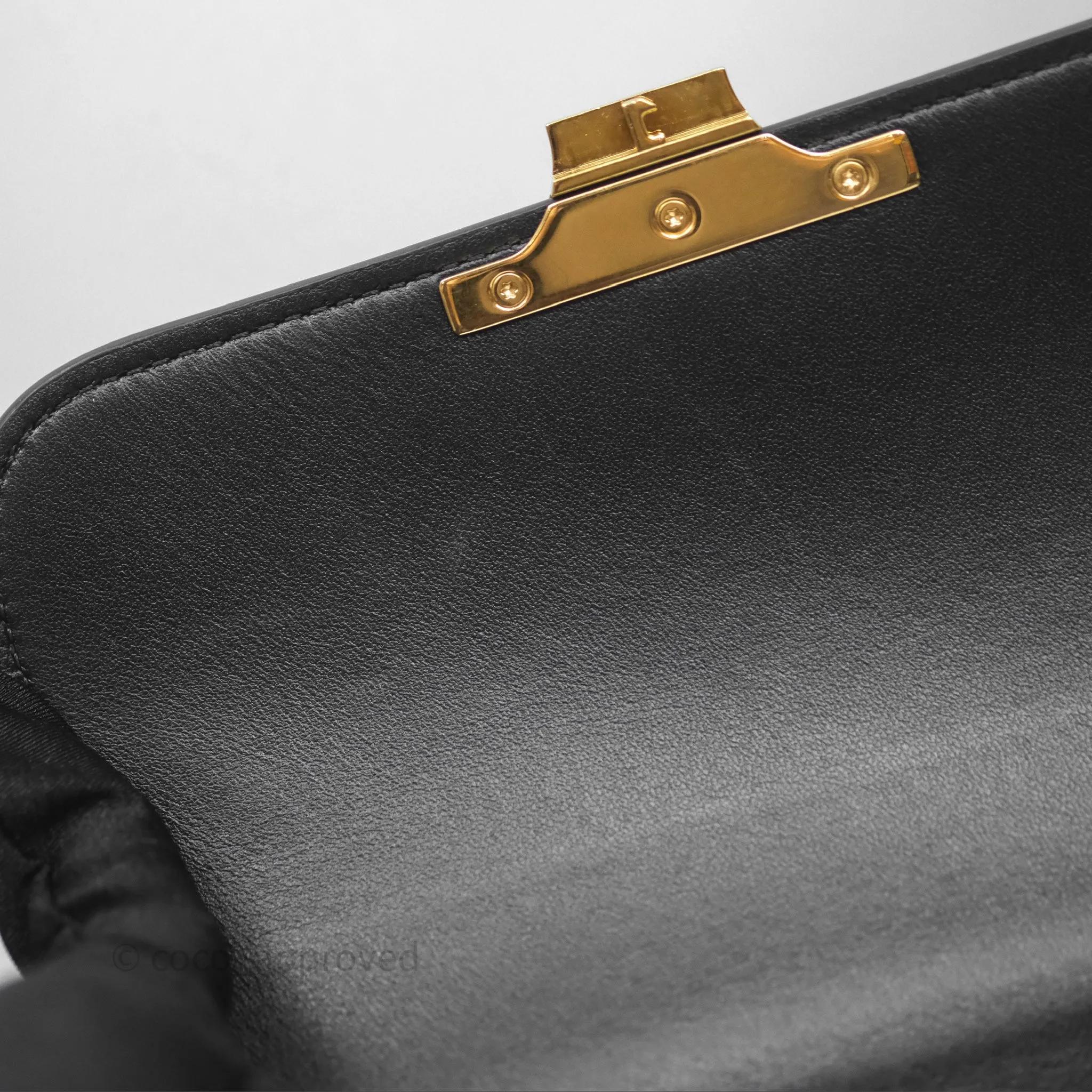 Celine Teen Triomphe Bag Shiny Calfskin Black