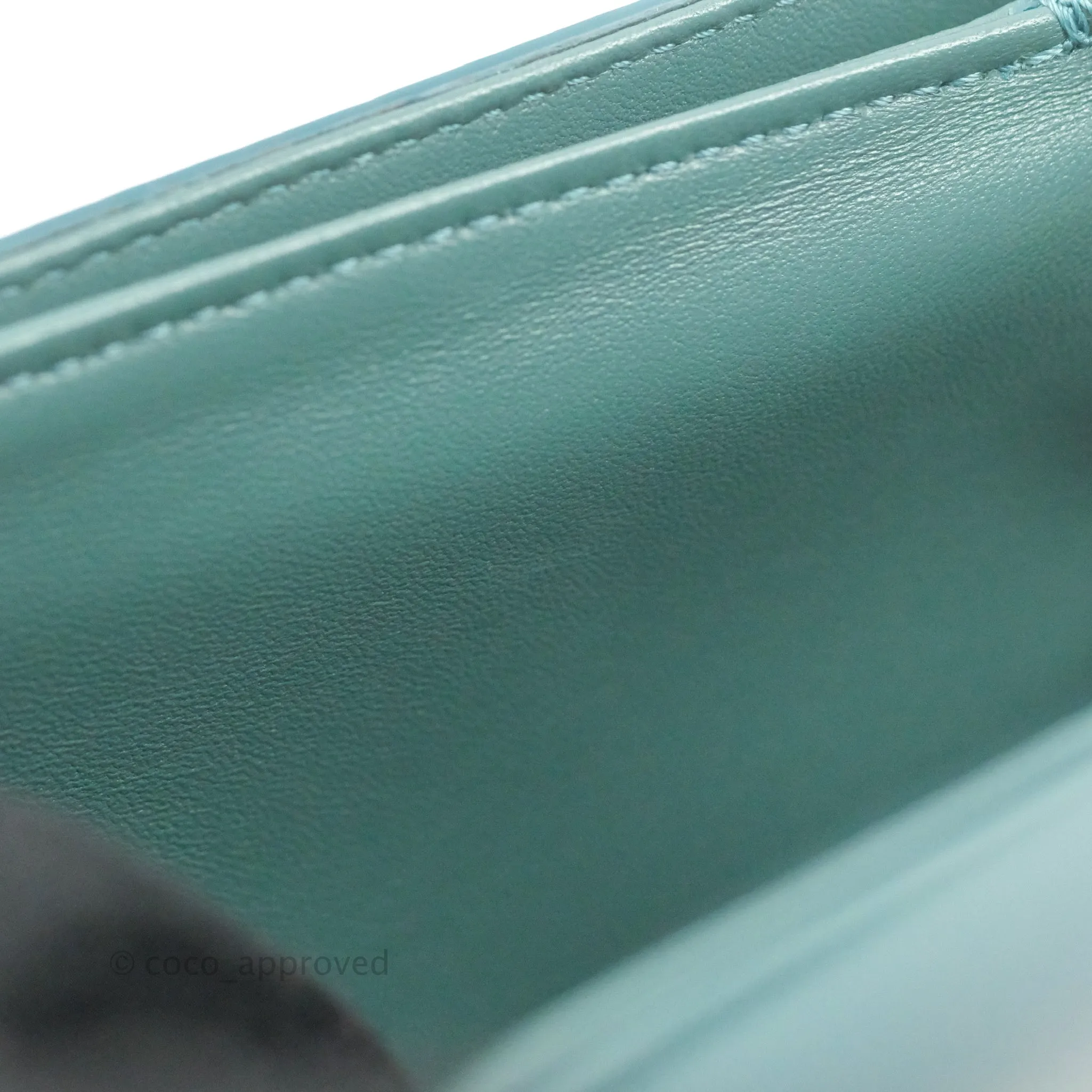 Celine Teen Triomphe Bag Shiny Calfskin Green Smoke