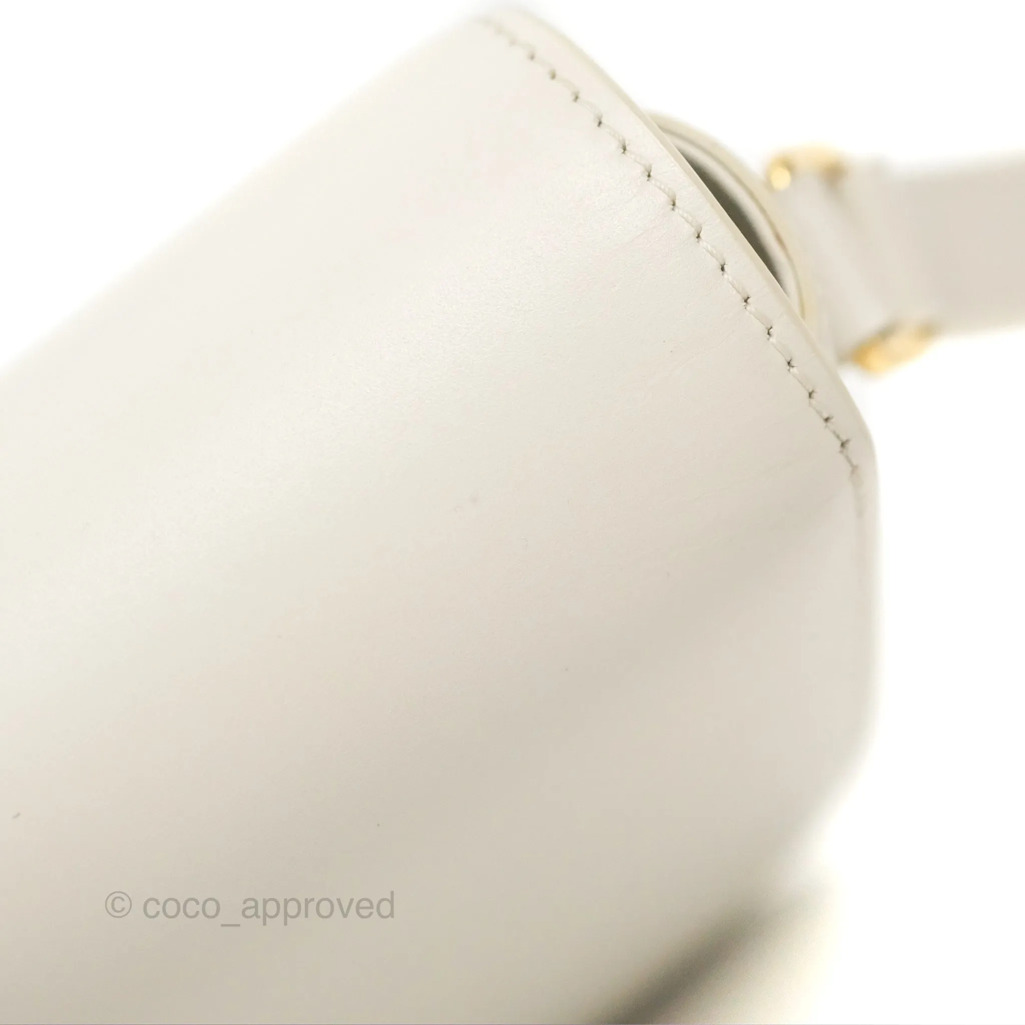 Celine Teen Triomphe Bag Shiny Calfskin White