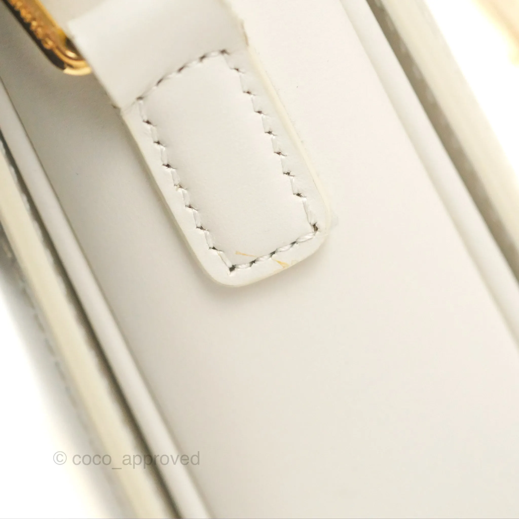 Celine Teen Triomphe Bag Shiny Calfskin White