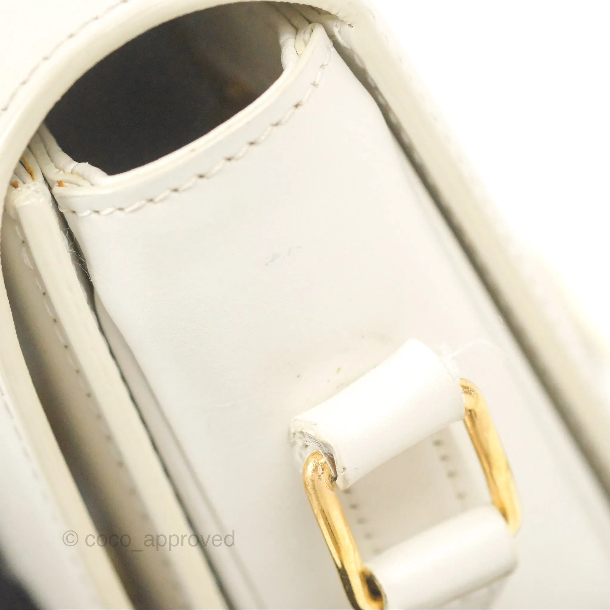 Celine Teen Triomphe Bag Shiny Calfskin White