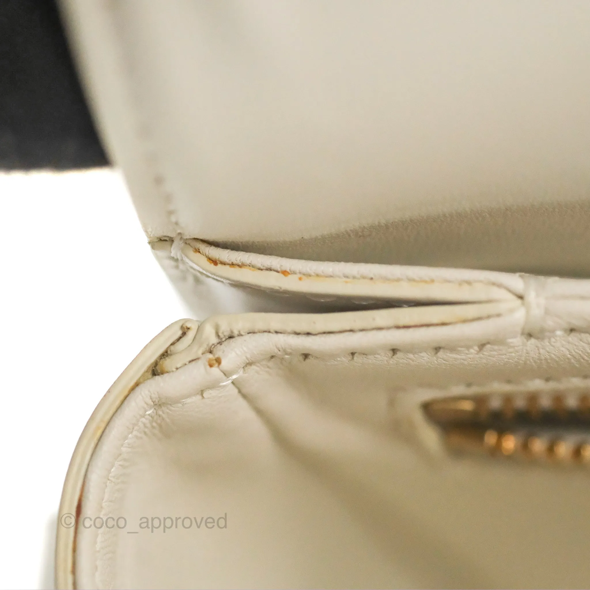 Celine Teen Triomphe Bag Shiny Calfskin White