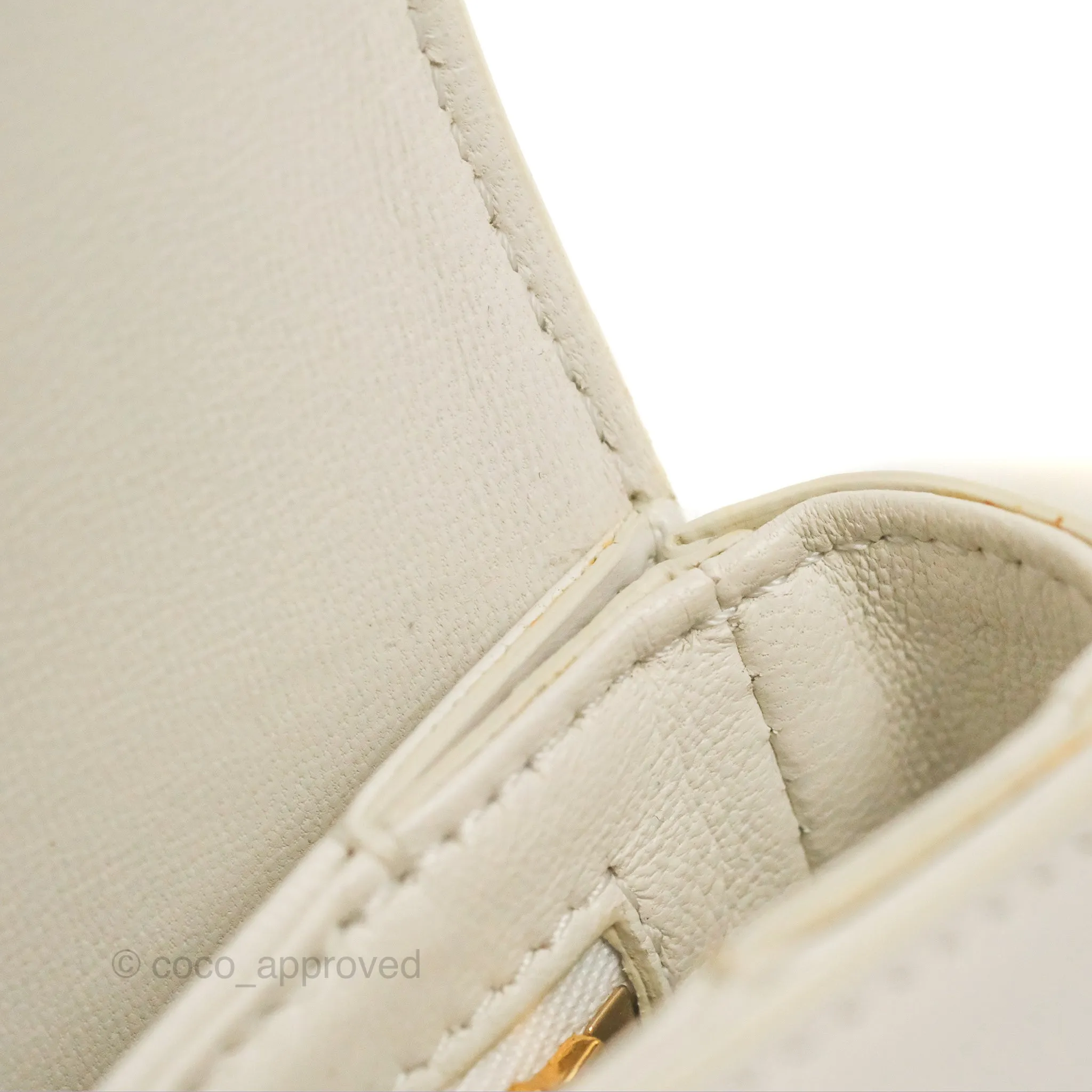 Celine Teen Triomphe Bag Shiny Calfskin White