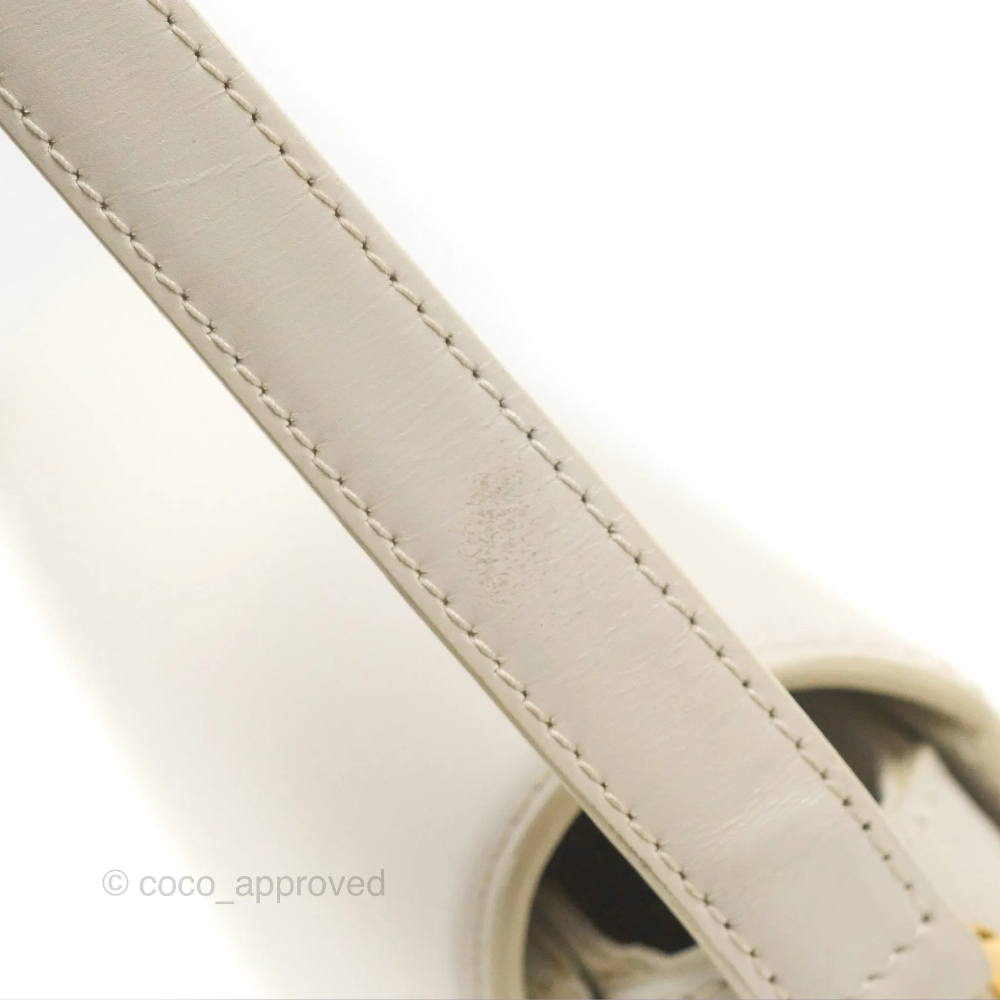 Celine Teen Triomphe Bag Shiny Calfskin White