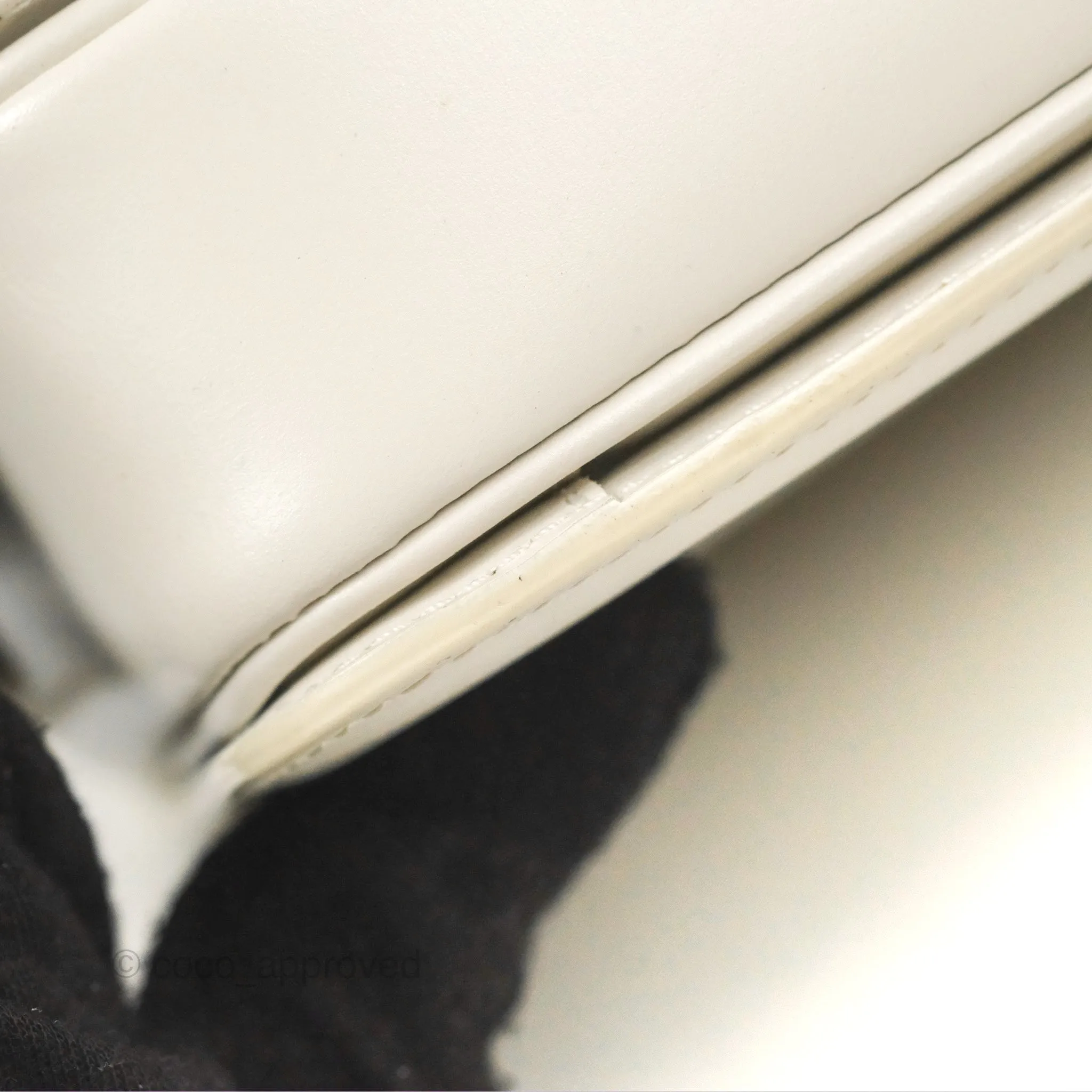 Celine Teen Triomphe Bag Shiny Calfskin White