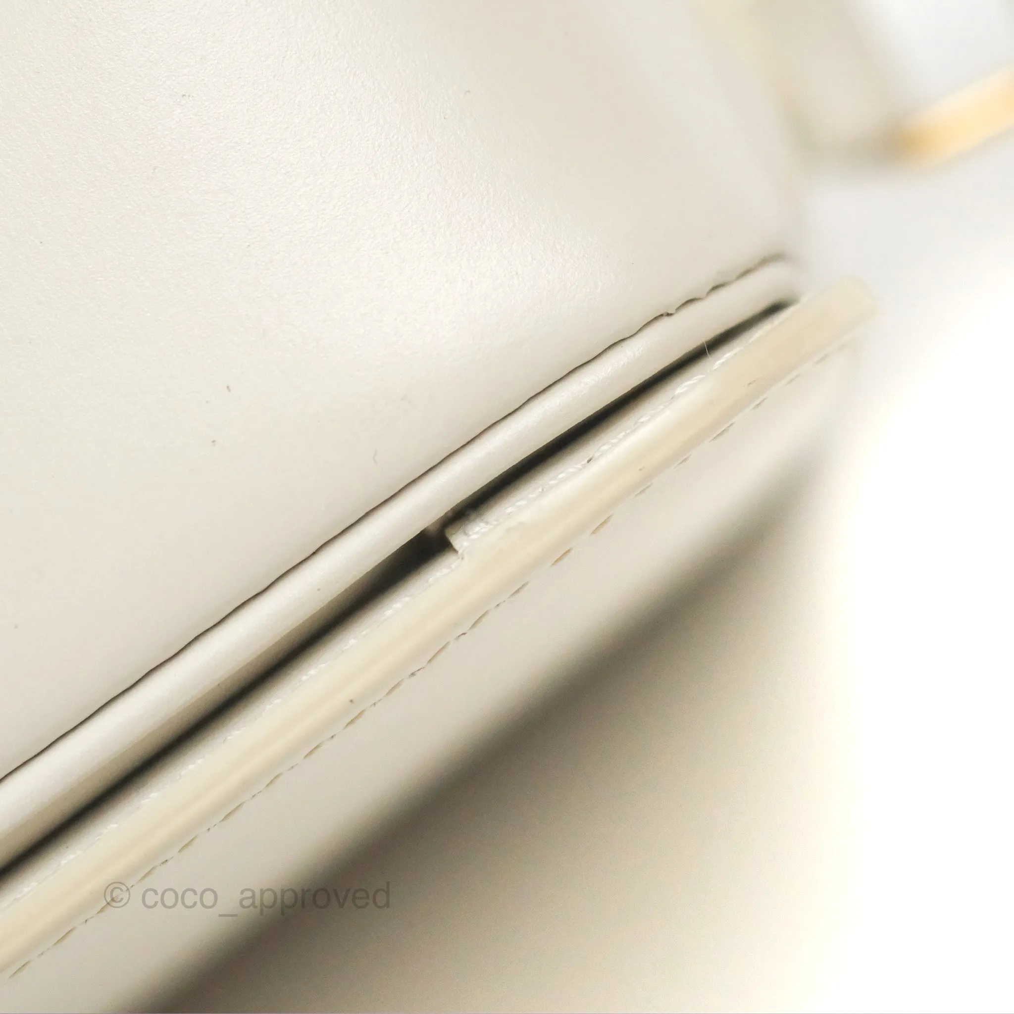 Celine Teen Triomphe Bag Shiny Calfskin White