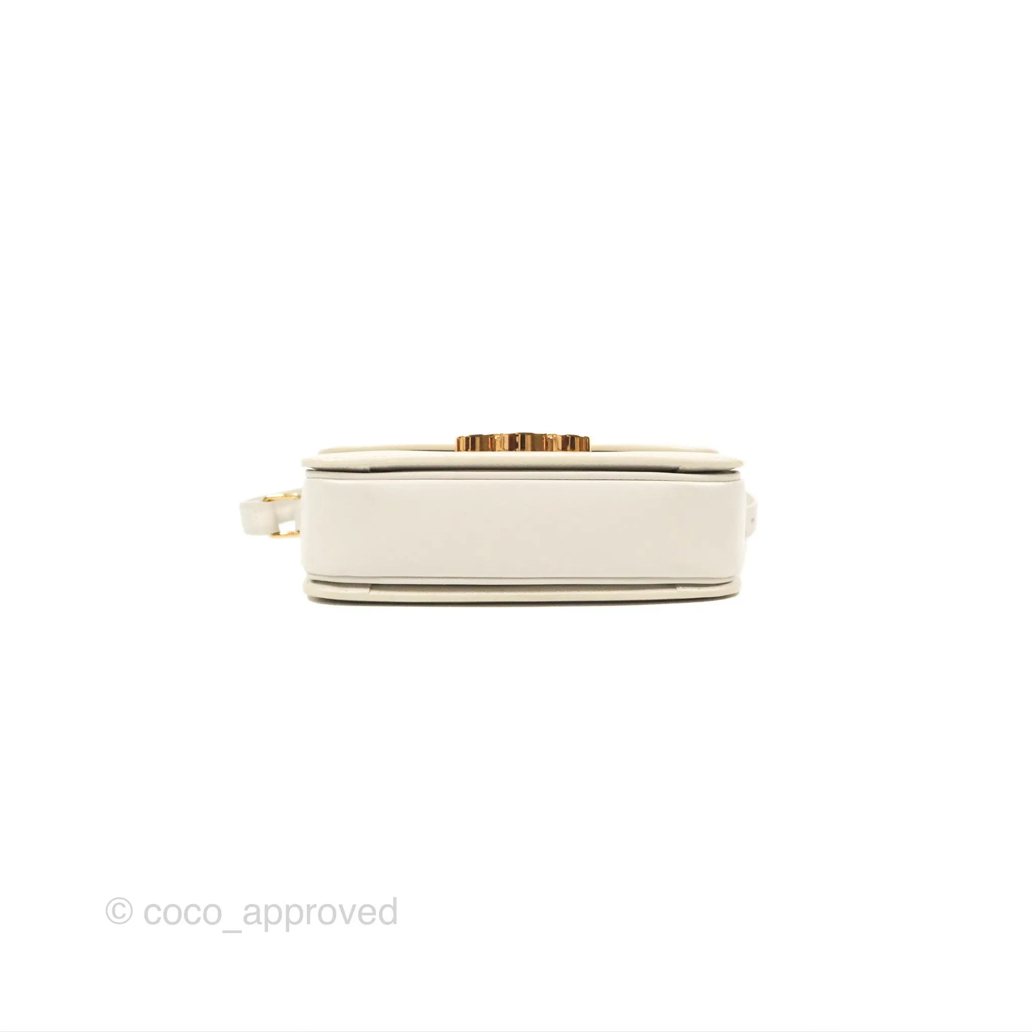 Celine Teen Triomphe Bag Shiny Calfskin White