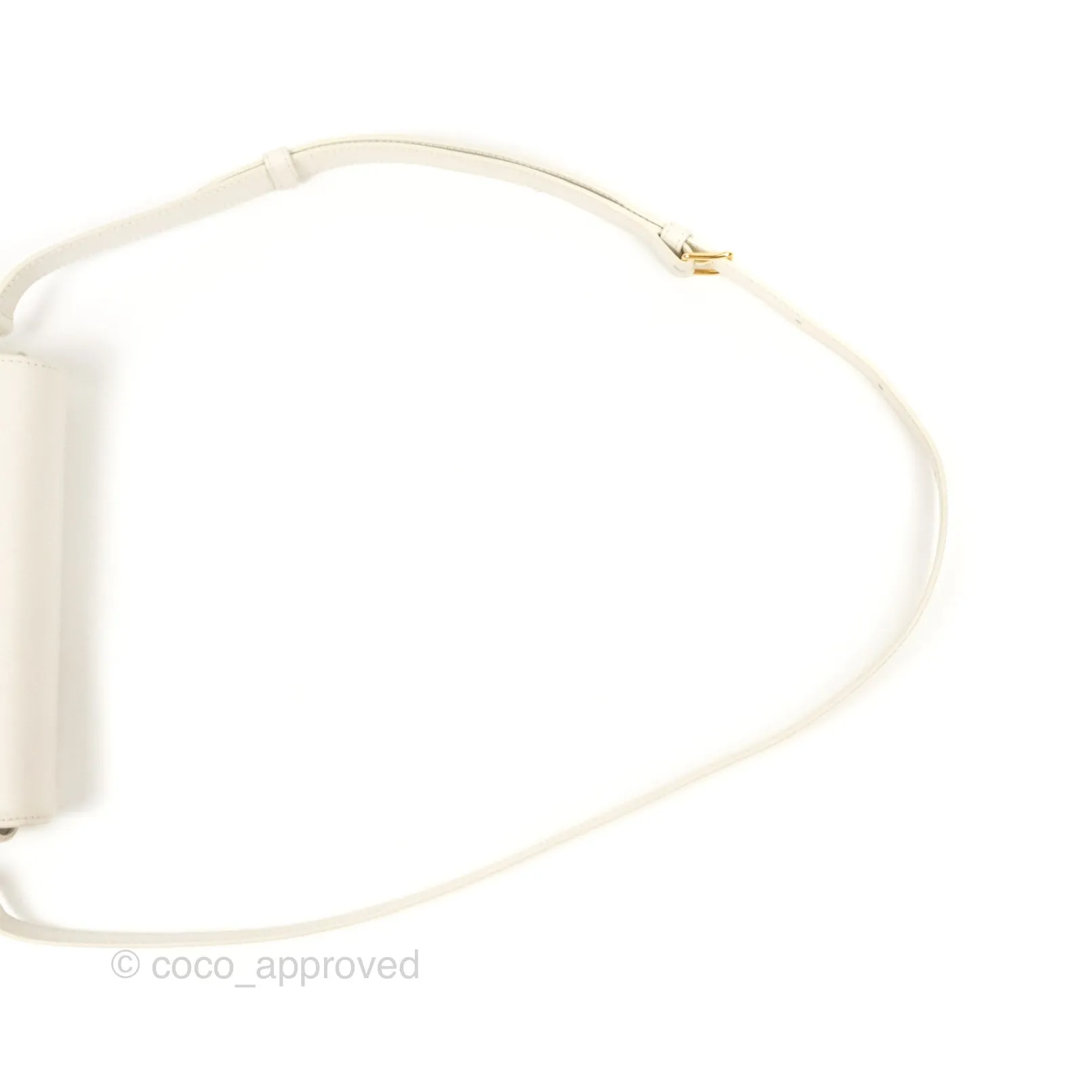 Celine Teen Triomphe Bag Shiny Calfskin White