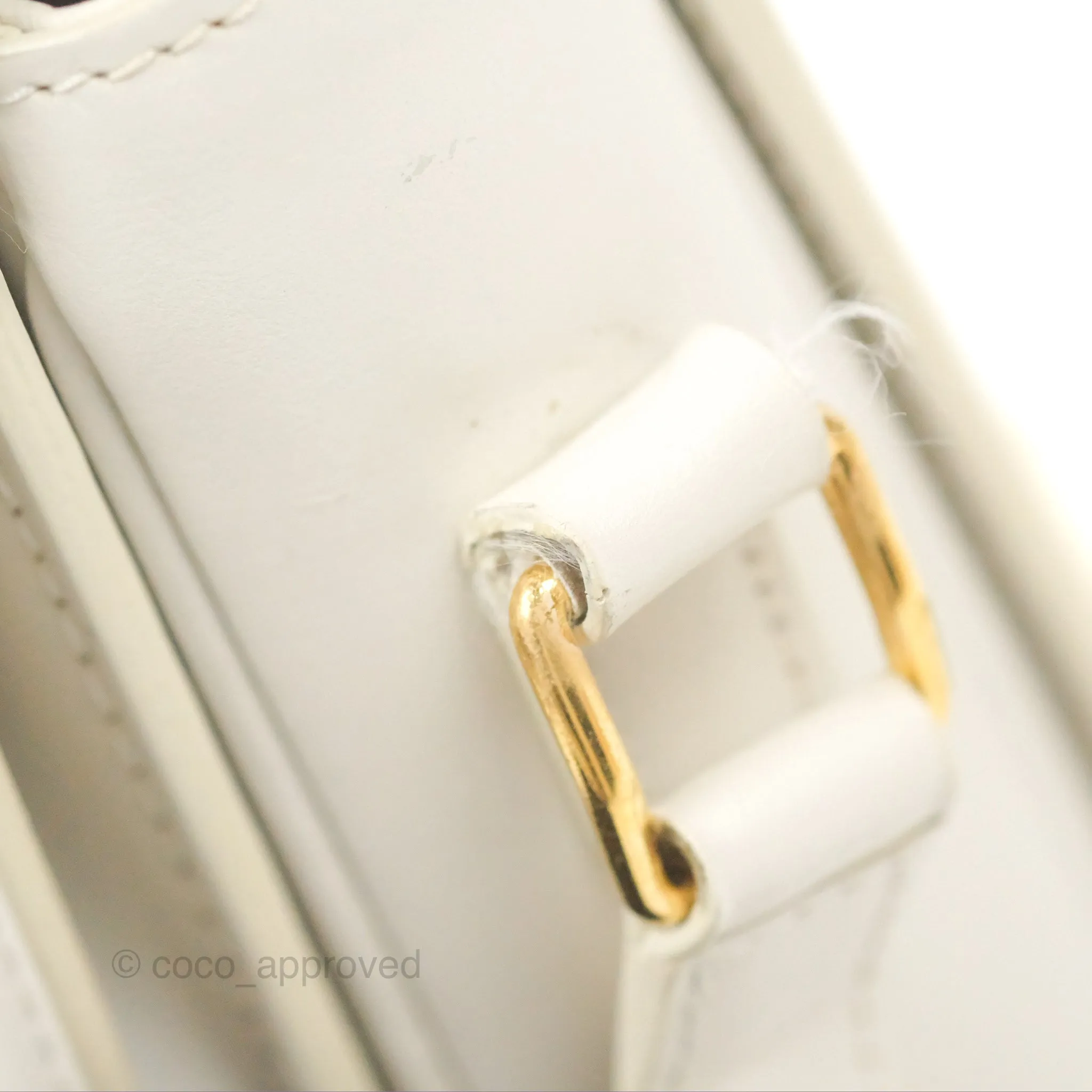 Celine Teen Triomphe Bag Shiny Calfskin White