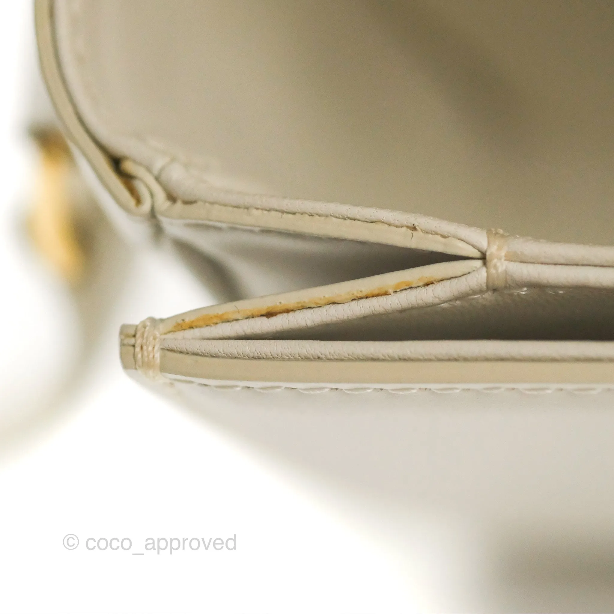 Celine Teen Triomphe Bag Shiny Calfskin White