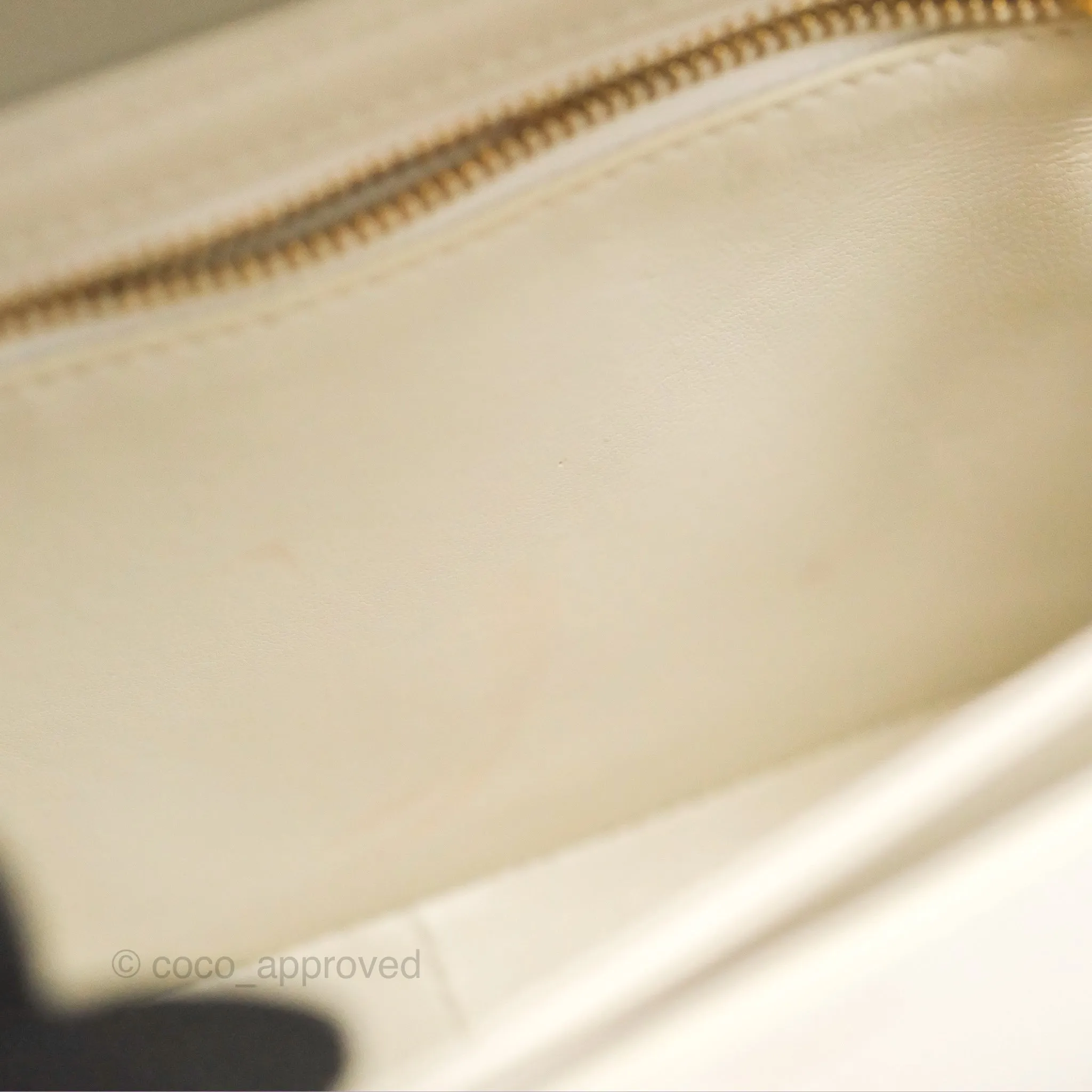 Celine Teen Triomphe Bag Shiny Calfskin White