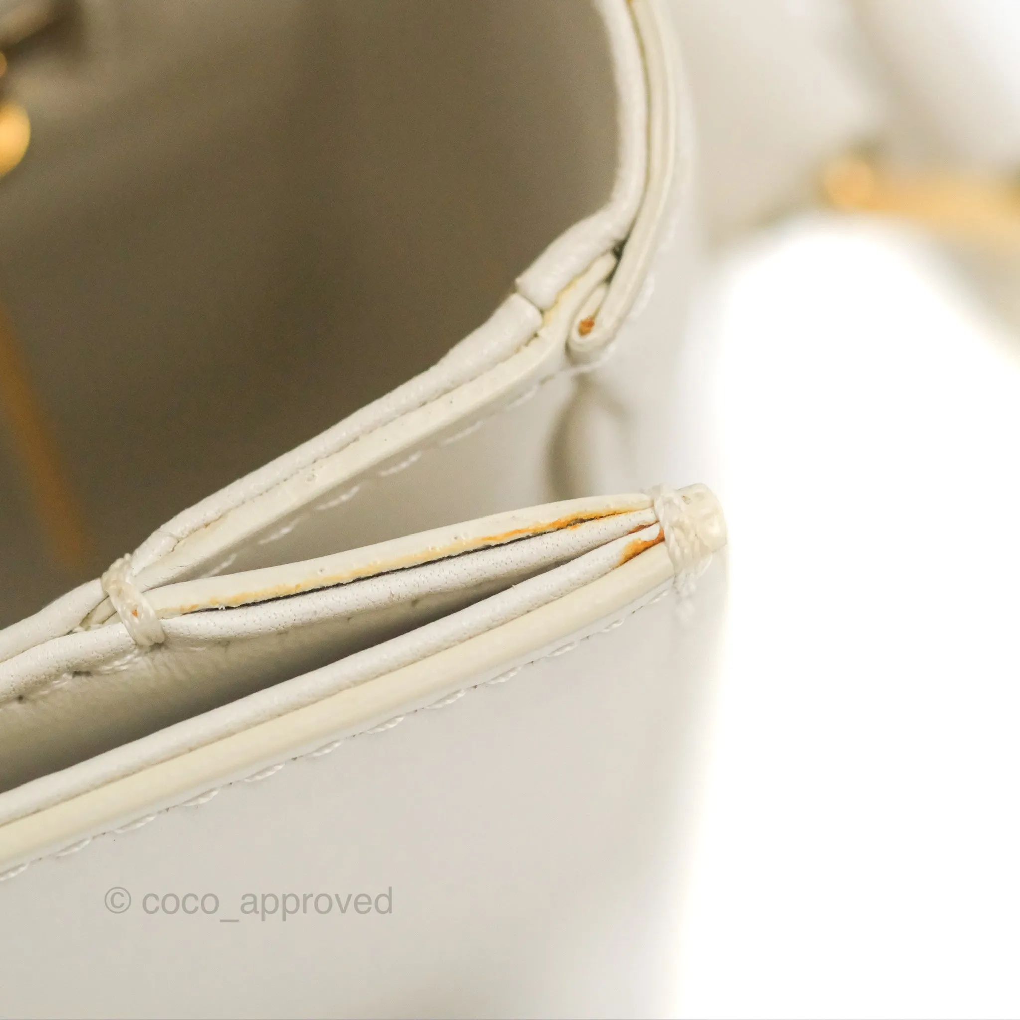 Celine Teen Triomphe Bag Shiny Calfskin White