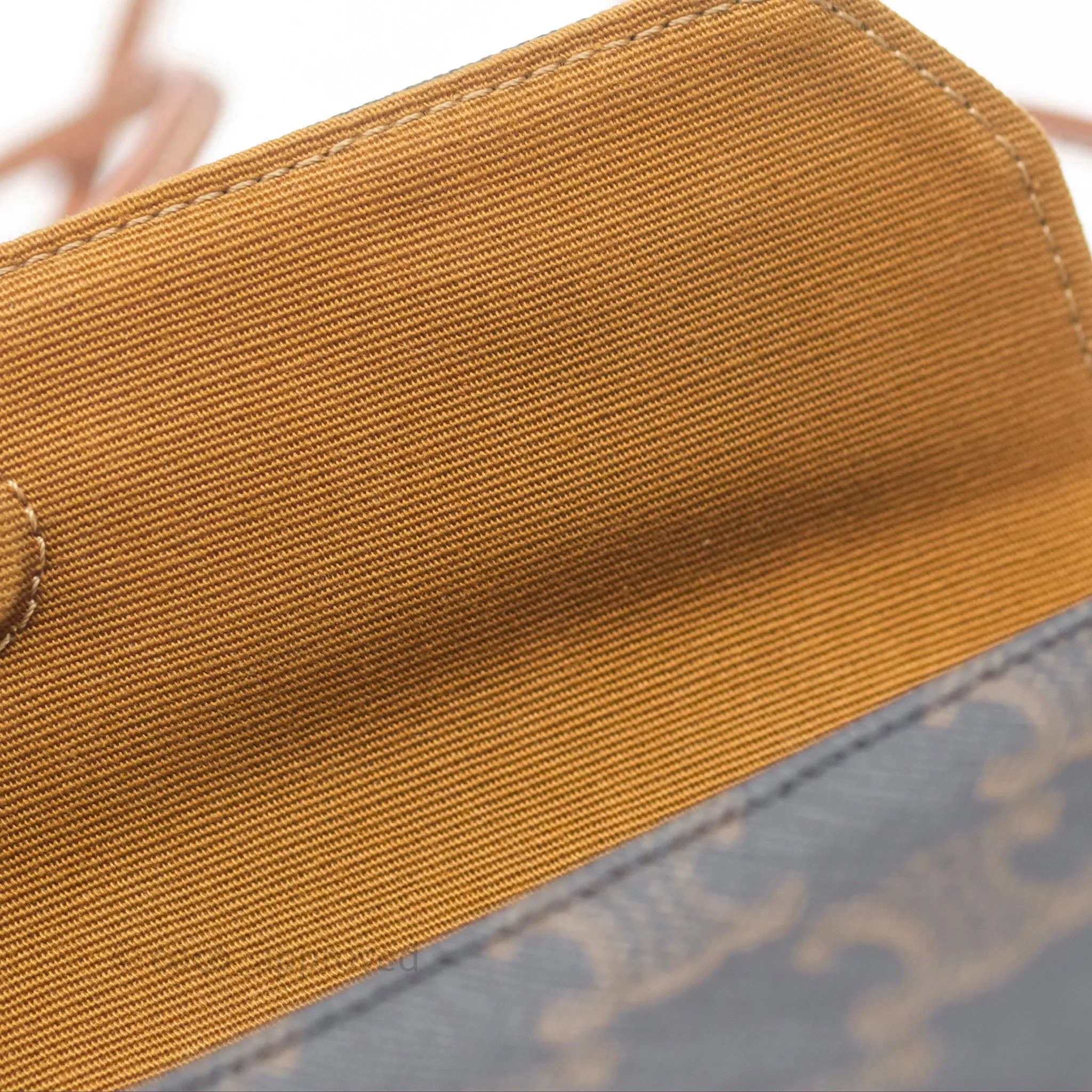 Celine Triangle Crossbody Bag Triomphe Canvas Tan