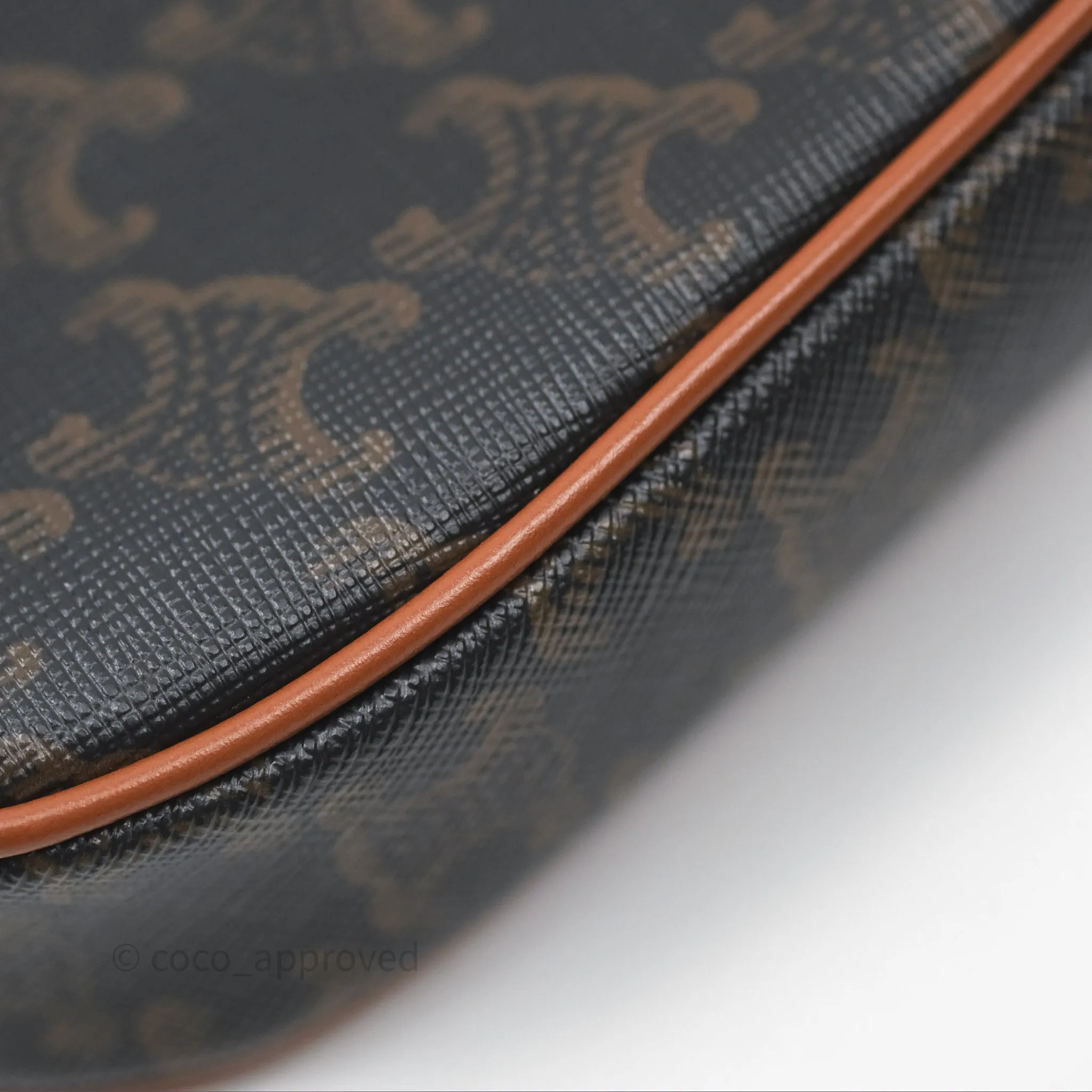 Celine Triangle Crossbody Bag Triomphe Canvas Tan