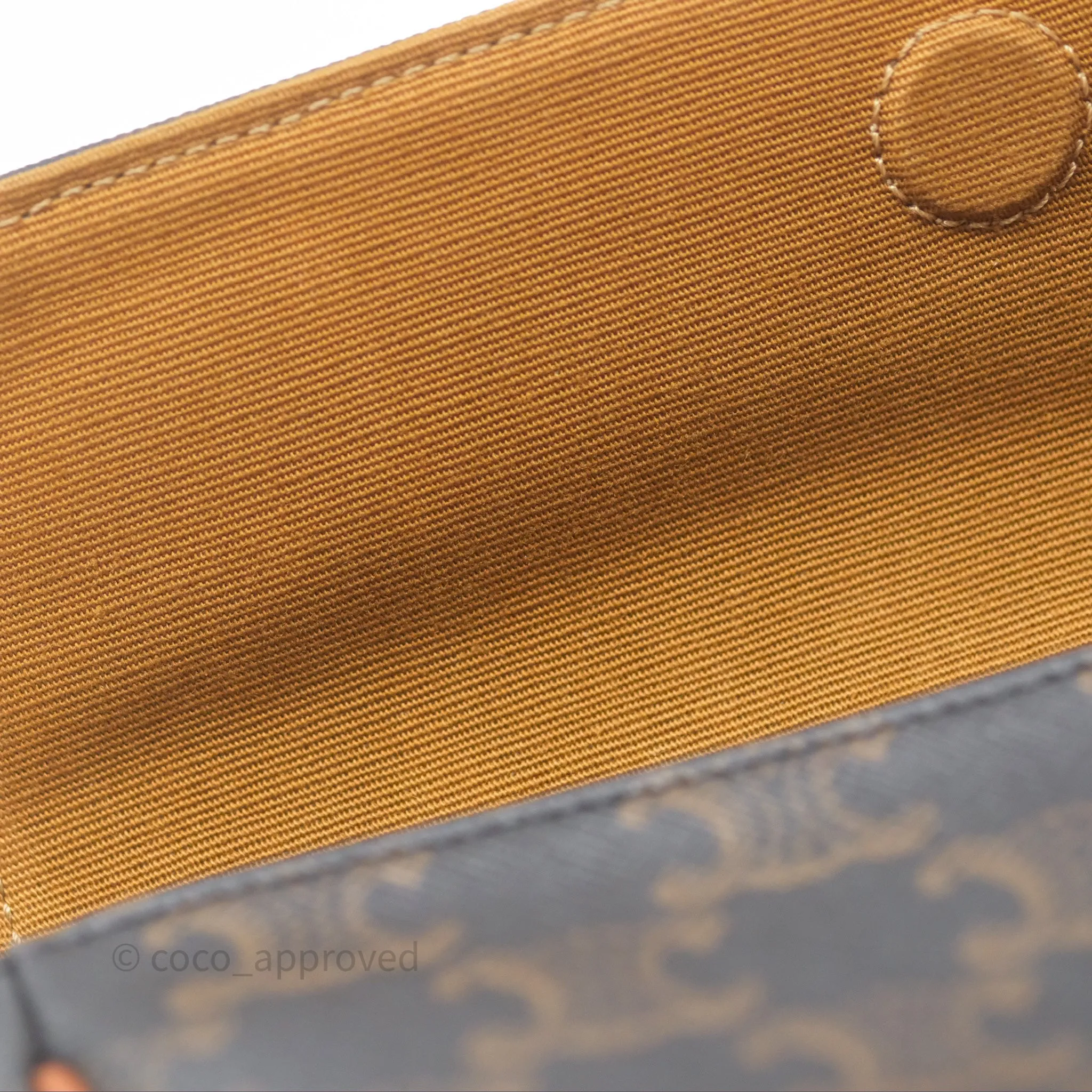Celine Triangle Crossbody Bag Triomphe Canvas Tan