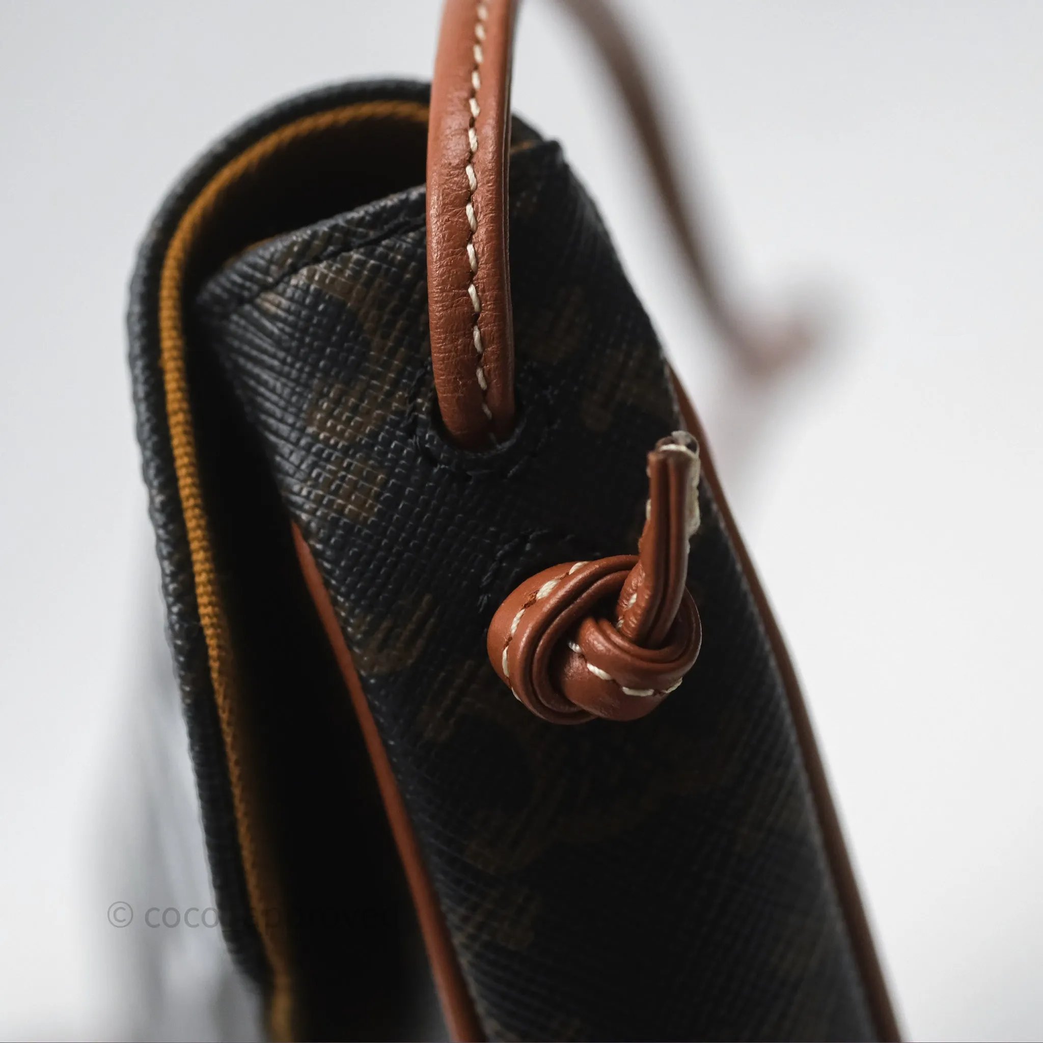 Celine Triangle Crossbody Bag Triomphe Canvas Tan