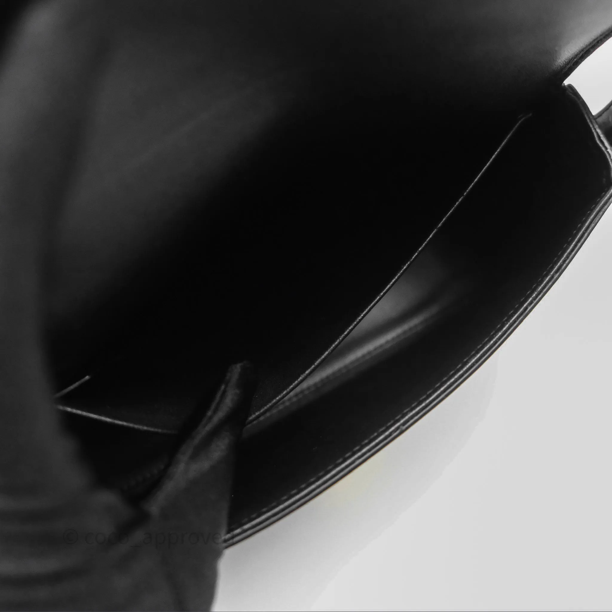 Celine Triomphe Shoulder Bag Black Calfskin