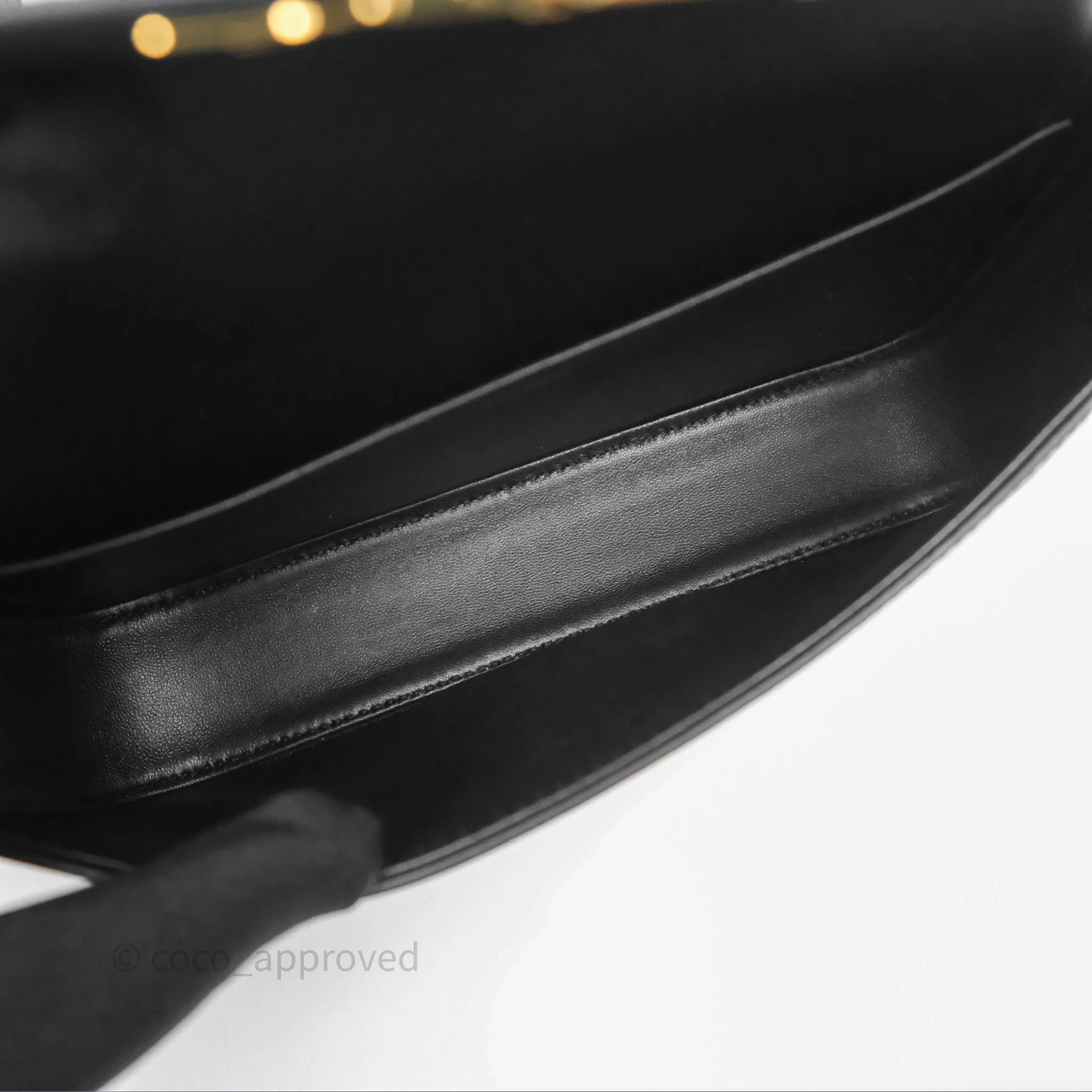 Celine Triomphe Shoulder Bag Black Calfskin