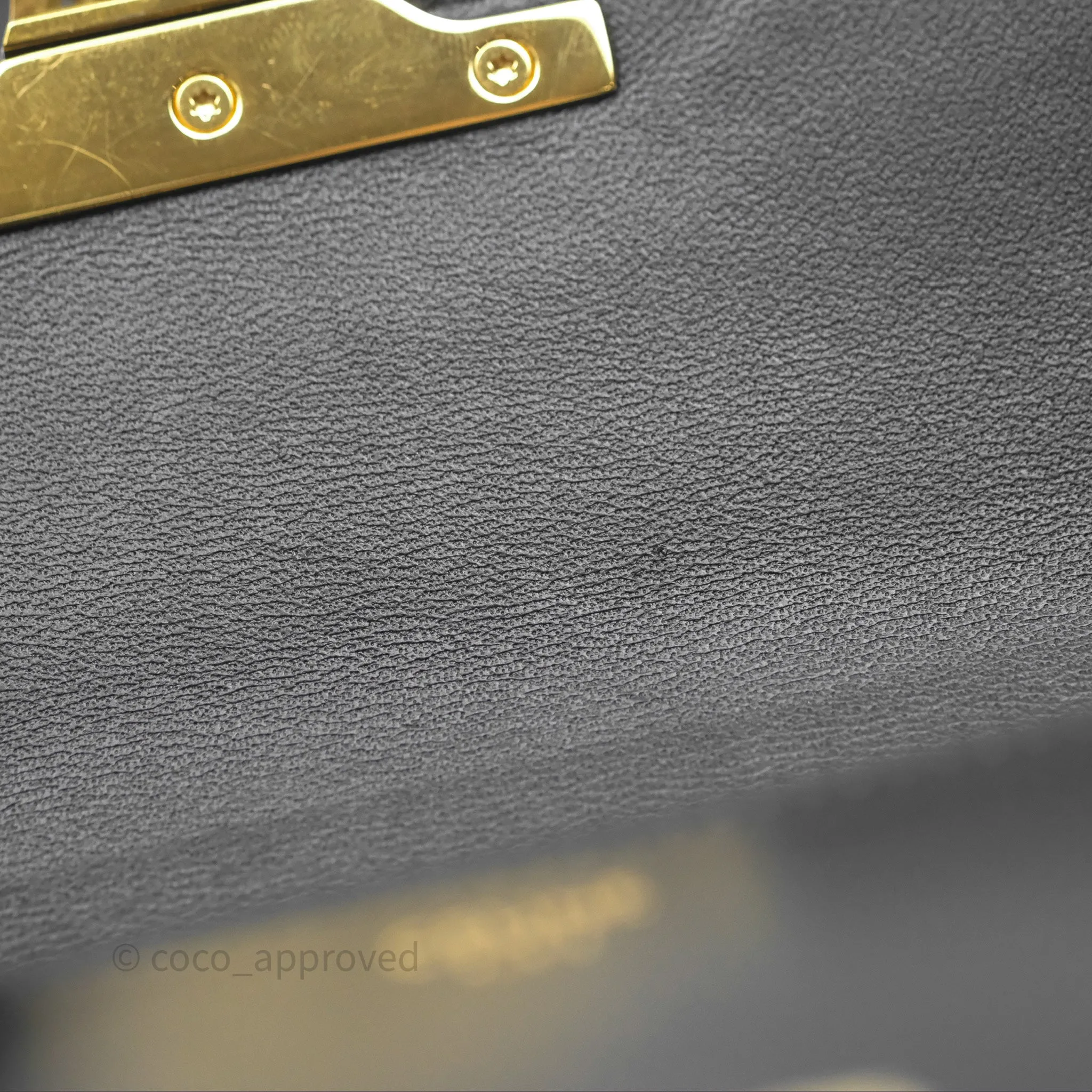 Celine Triomphe Shoulder Bag Black Calfskin