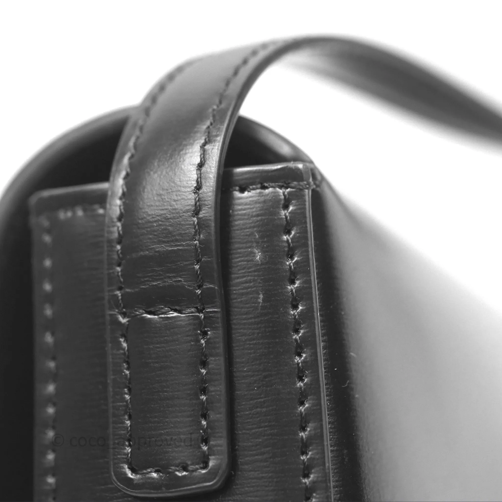 Celine Triomphe Shoulder Bag Black Calfskin