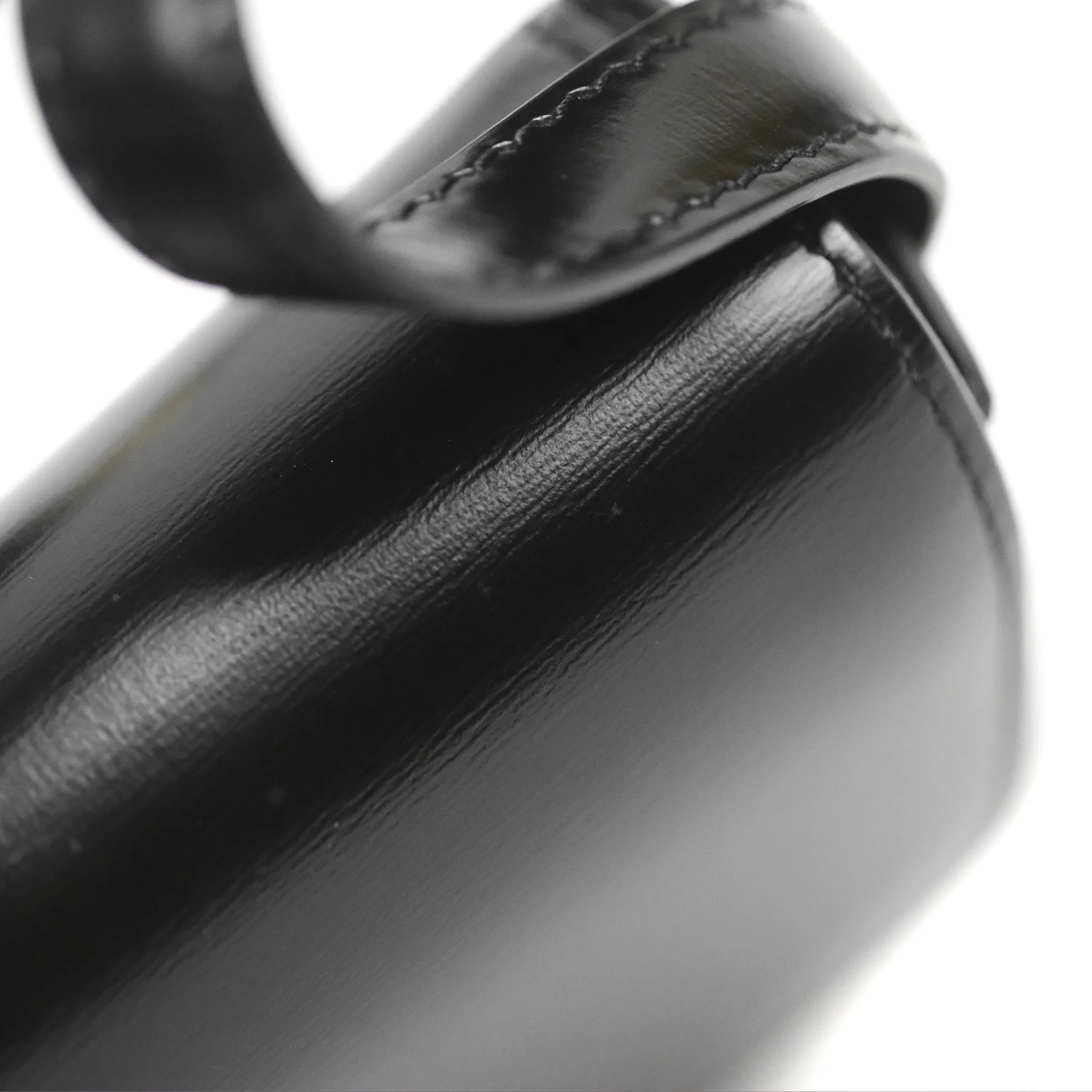 Celine Triomphe Shoulder Bag Black Calfskin