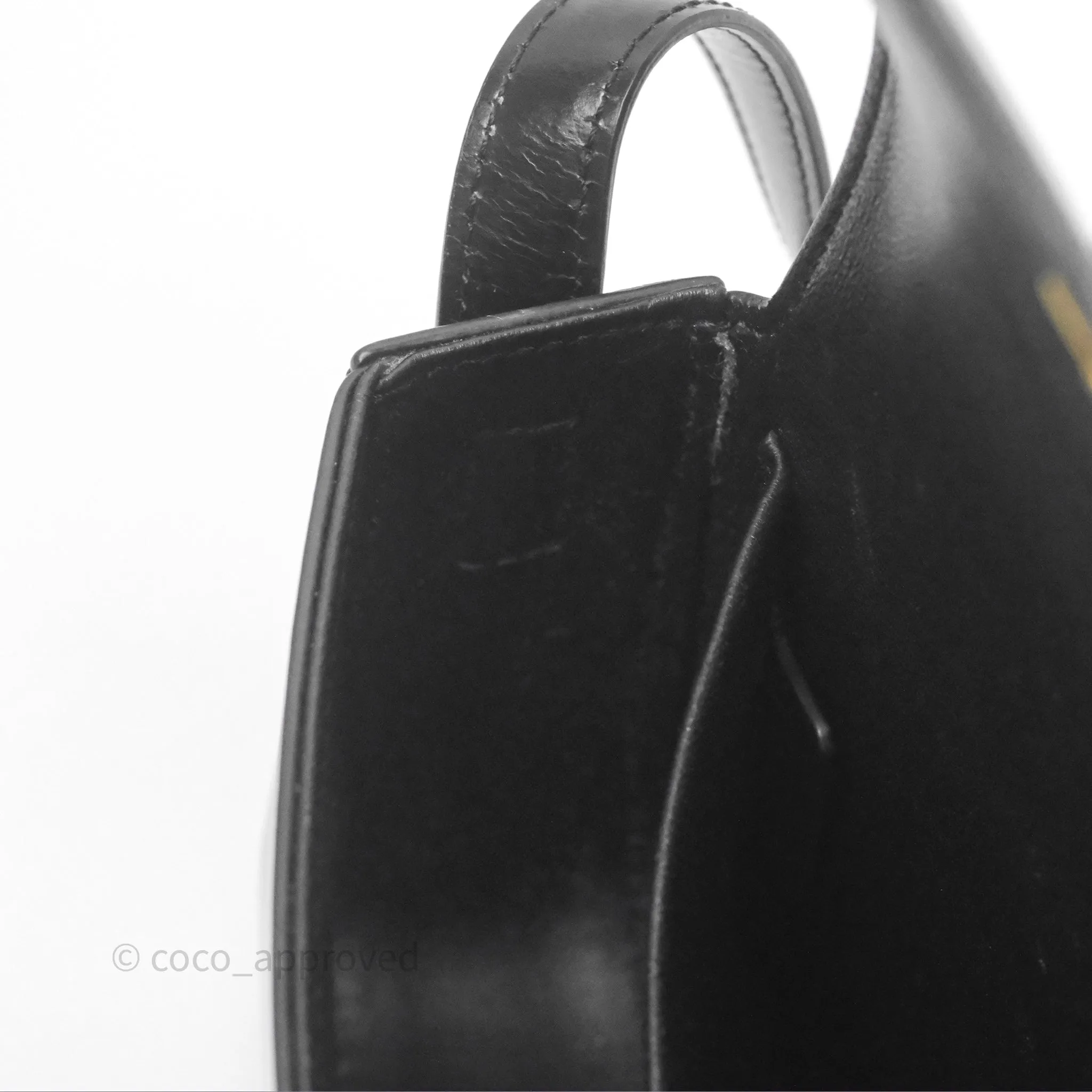 Celine Triomphe Shoulder Bag Black Calfskin