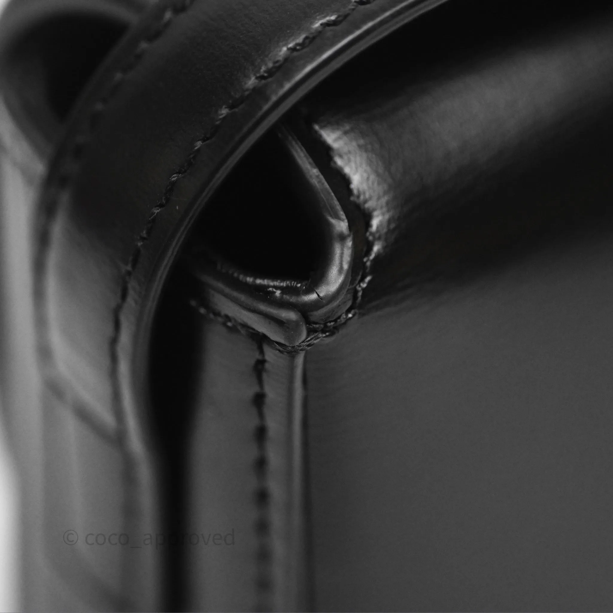 Celine Triomphe Shoulder Bag Black Calfskin