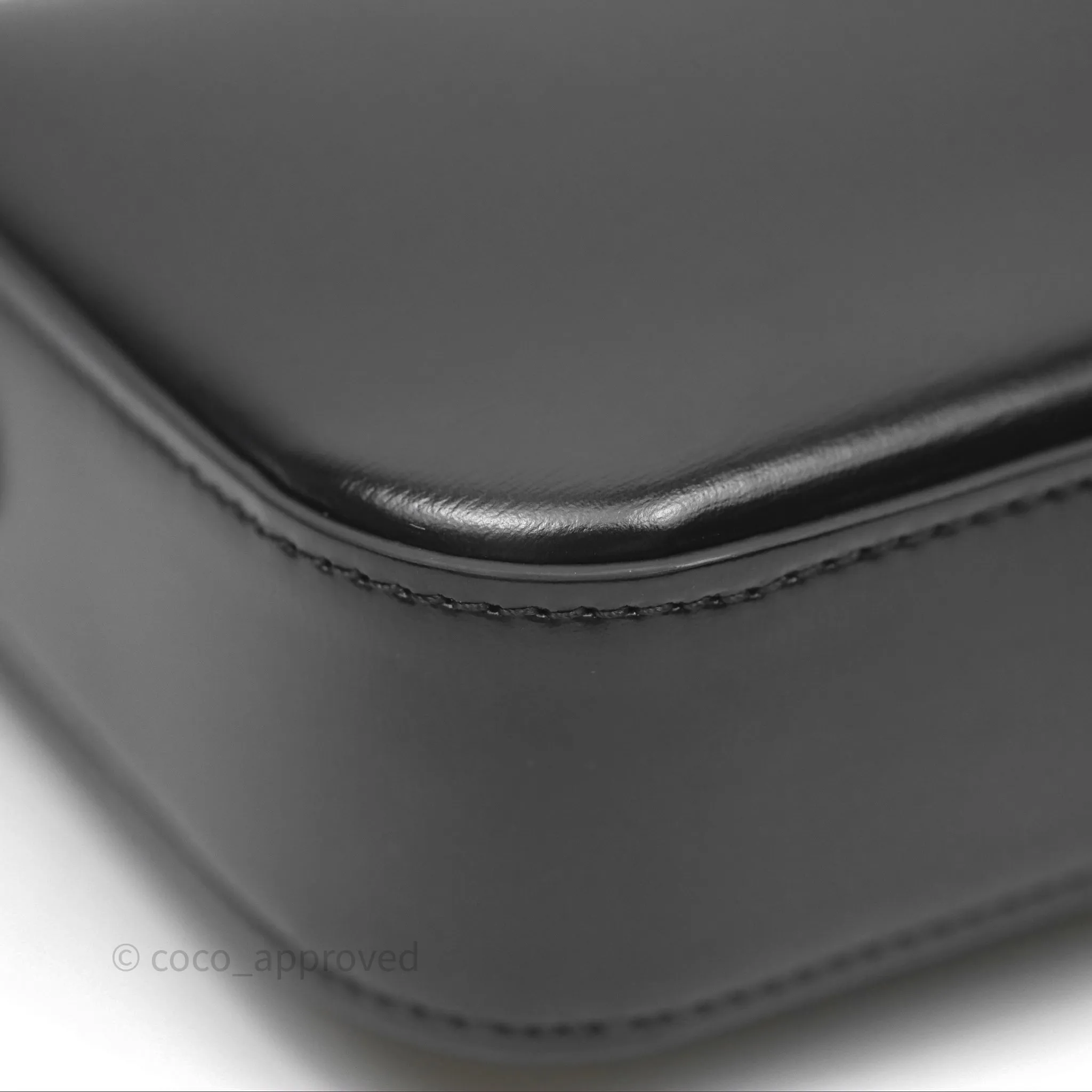 Celine Triomphe Shoulder Bag Black Calfskin