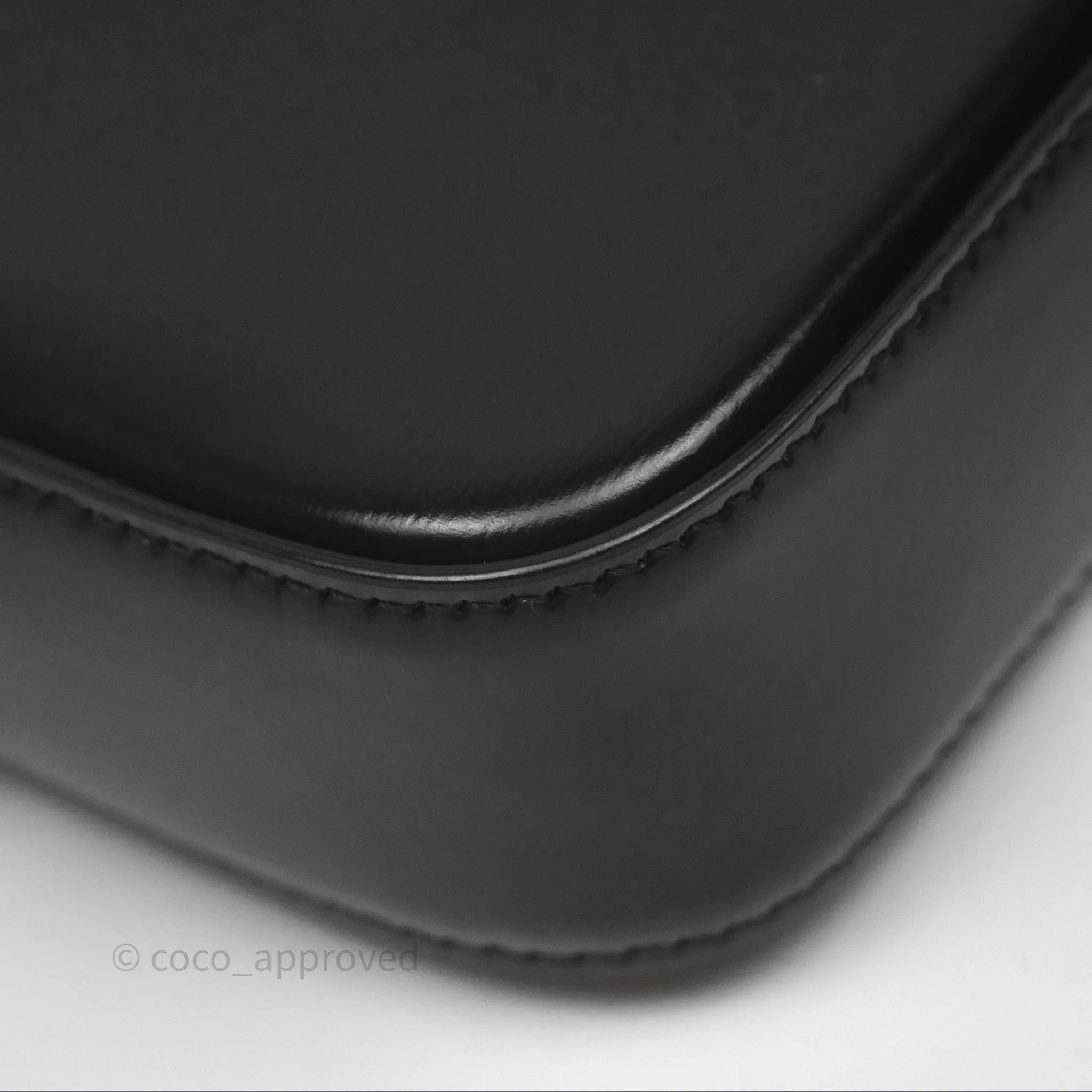 Celine Triomphe Shoulder Bag Black Calfskin