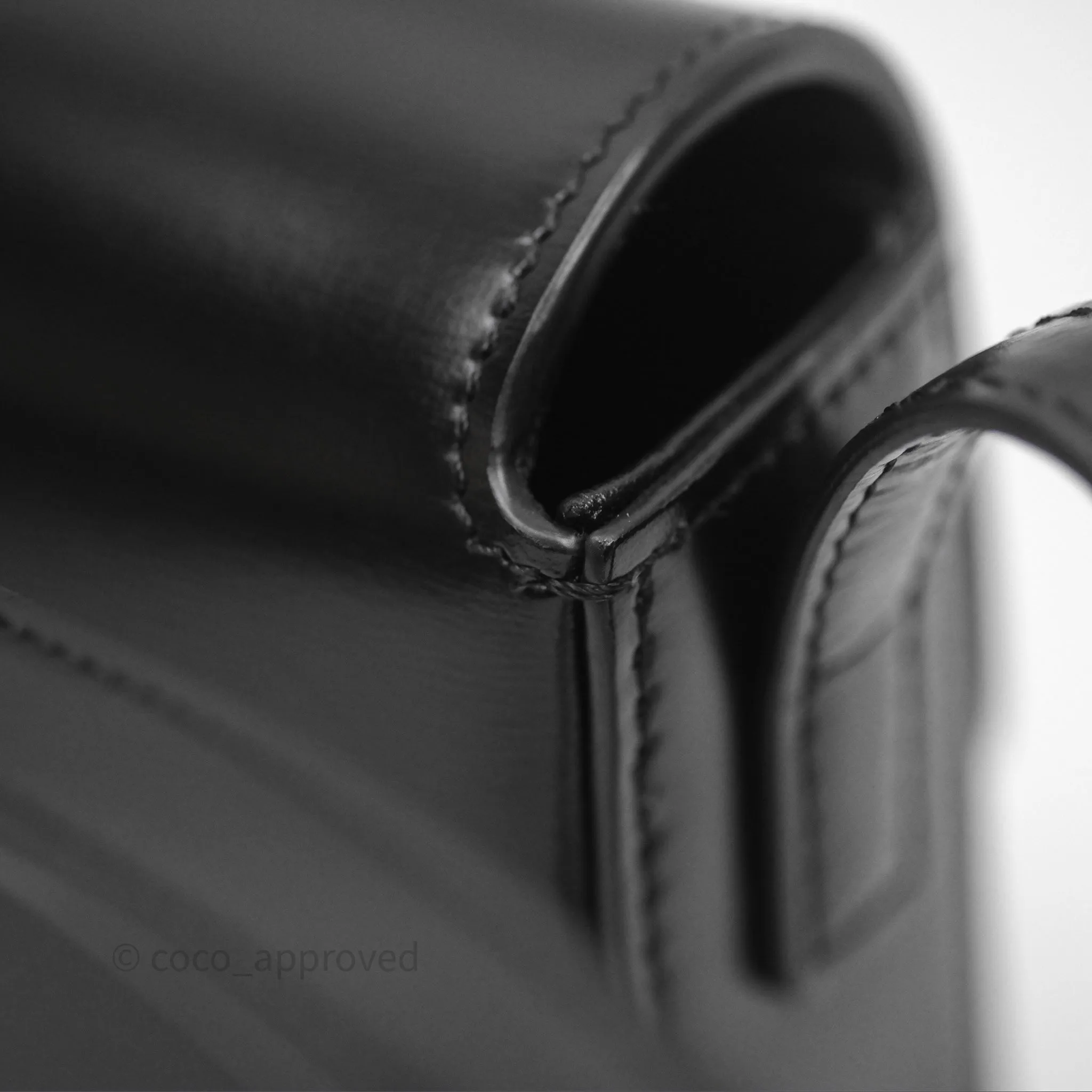 Celine Triomphe Shoulder Bag Black Calfskin