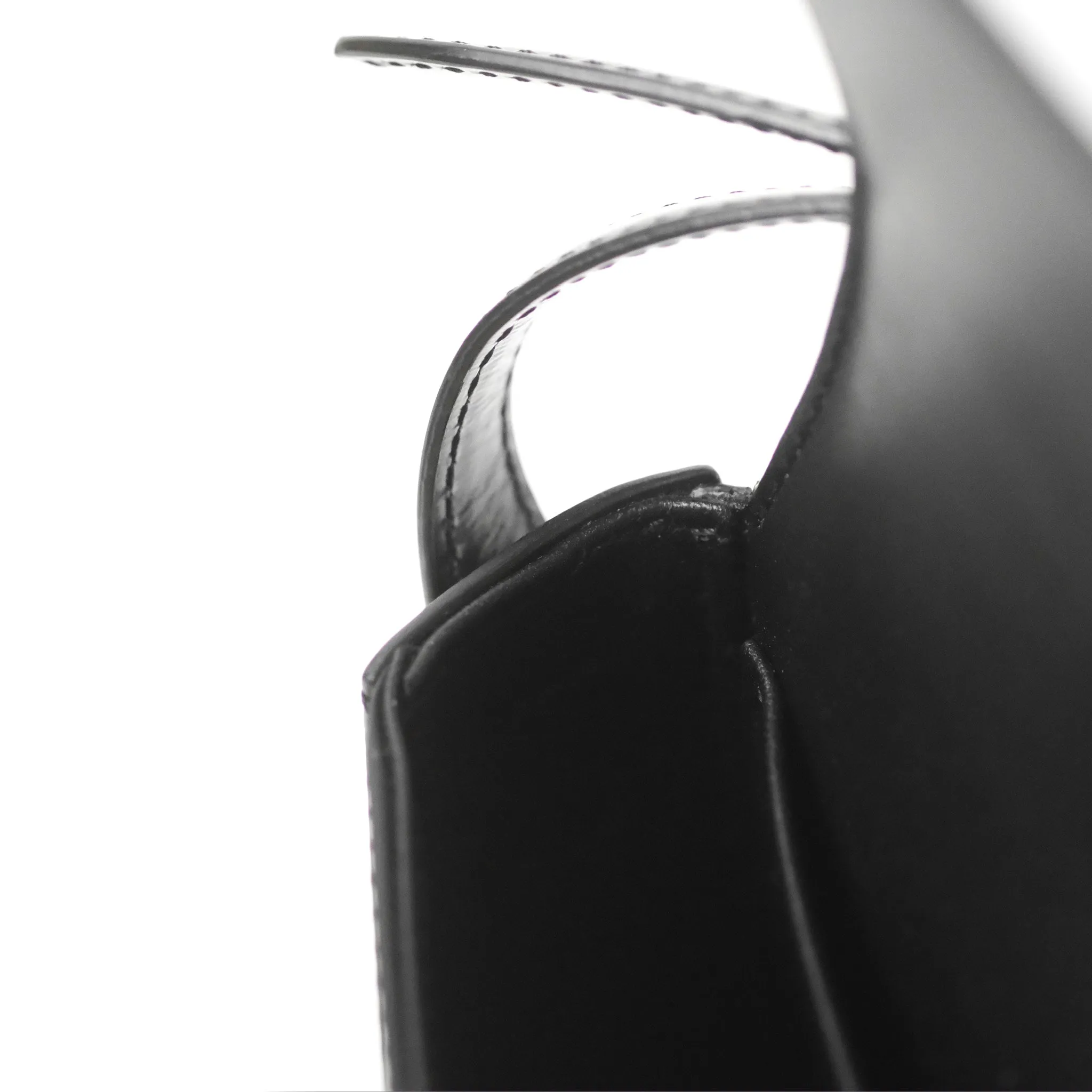 Celine Triomphe Shoulder Bag Black Calfskin