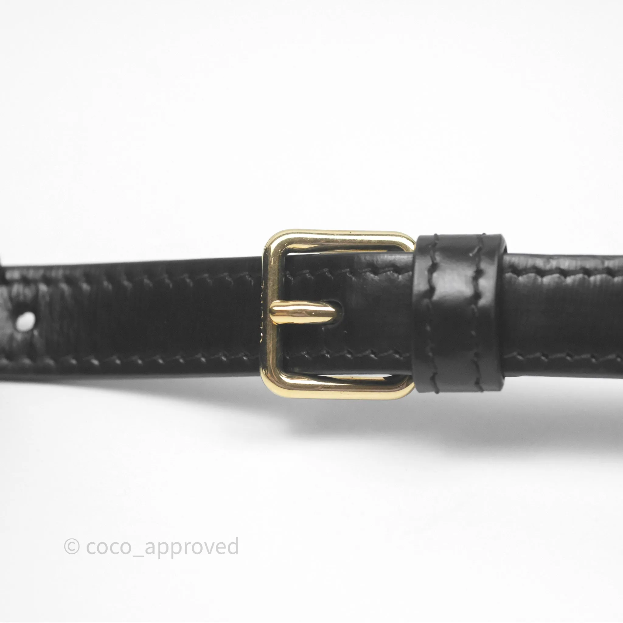 Celine Triomphe Shoulder Bag Black Calfskin