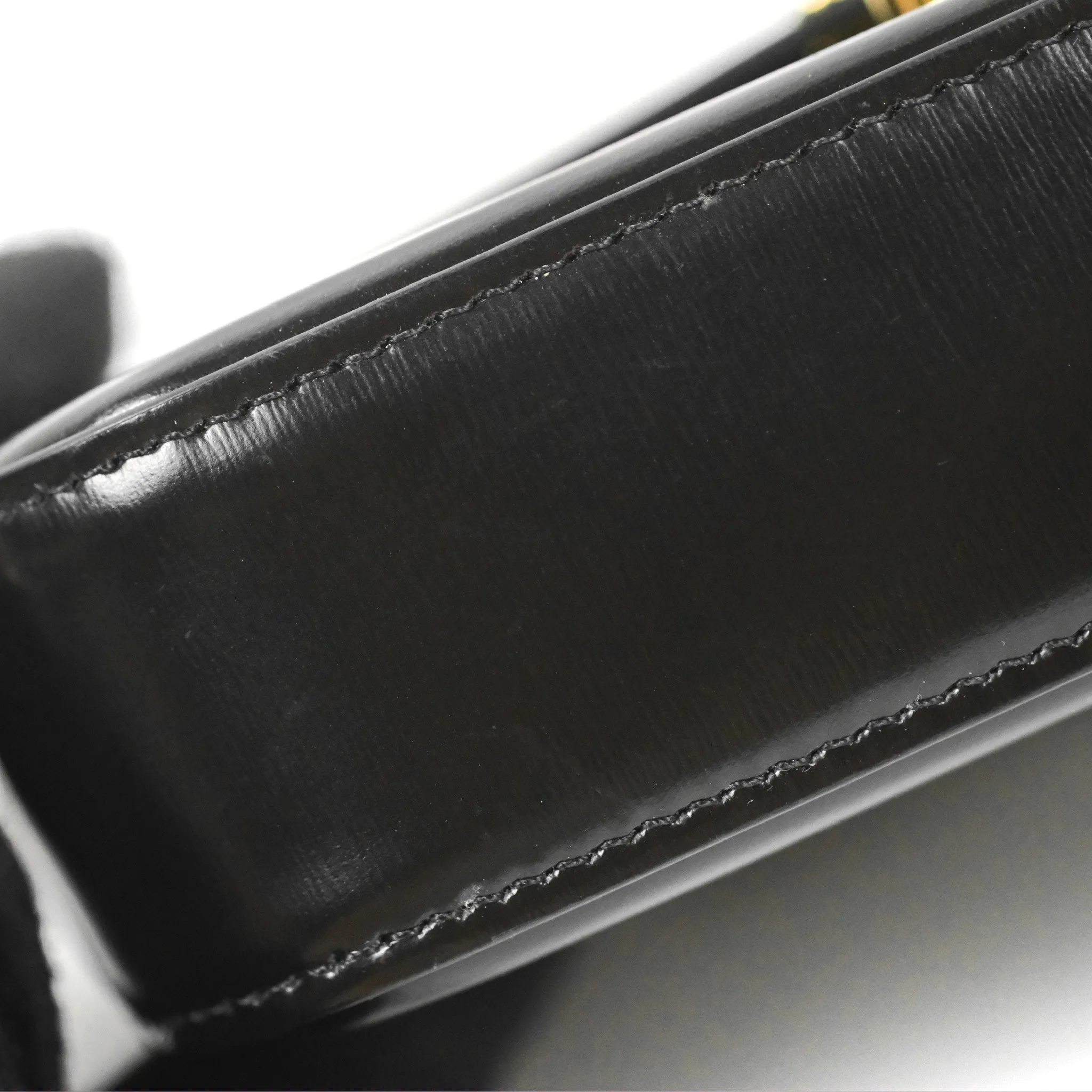 Celine Triomphe Shoulder Bag Black Calfskin