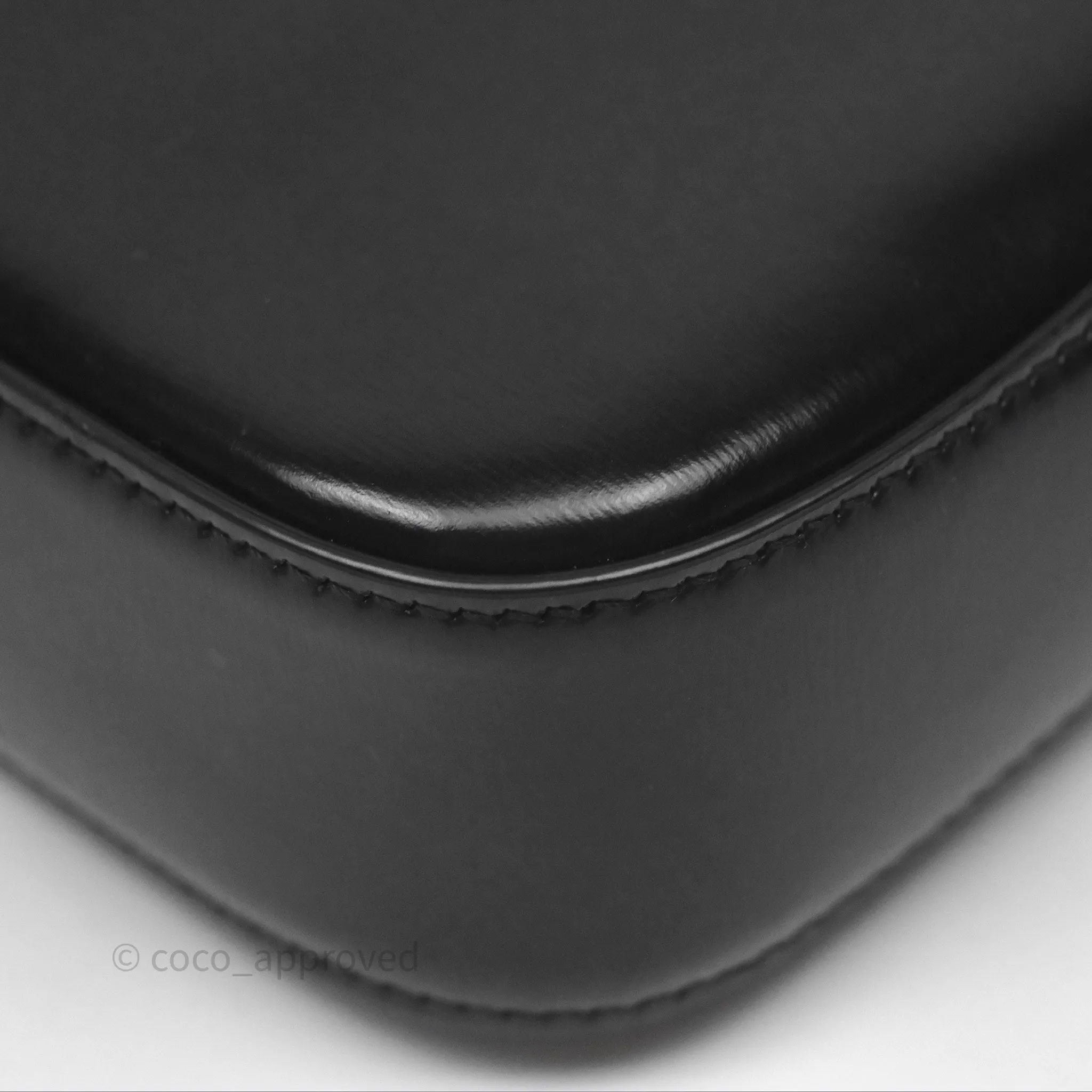 Celine Triomphe Shoulder Bag Black Calfskin
