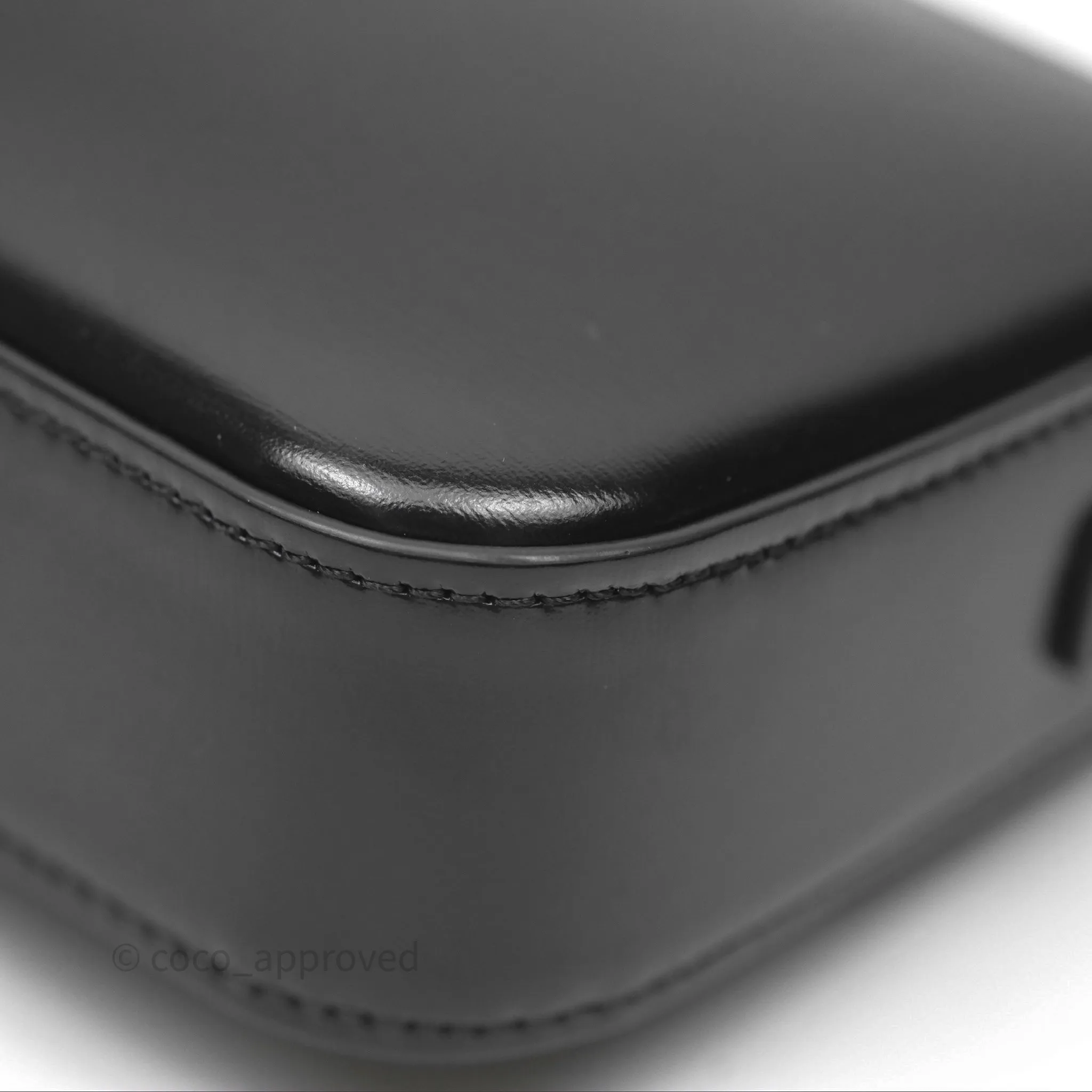 Celine Triomphe Shoulder Bag Black Calfskin