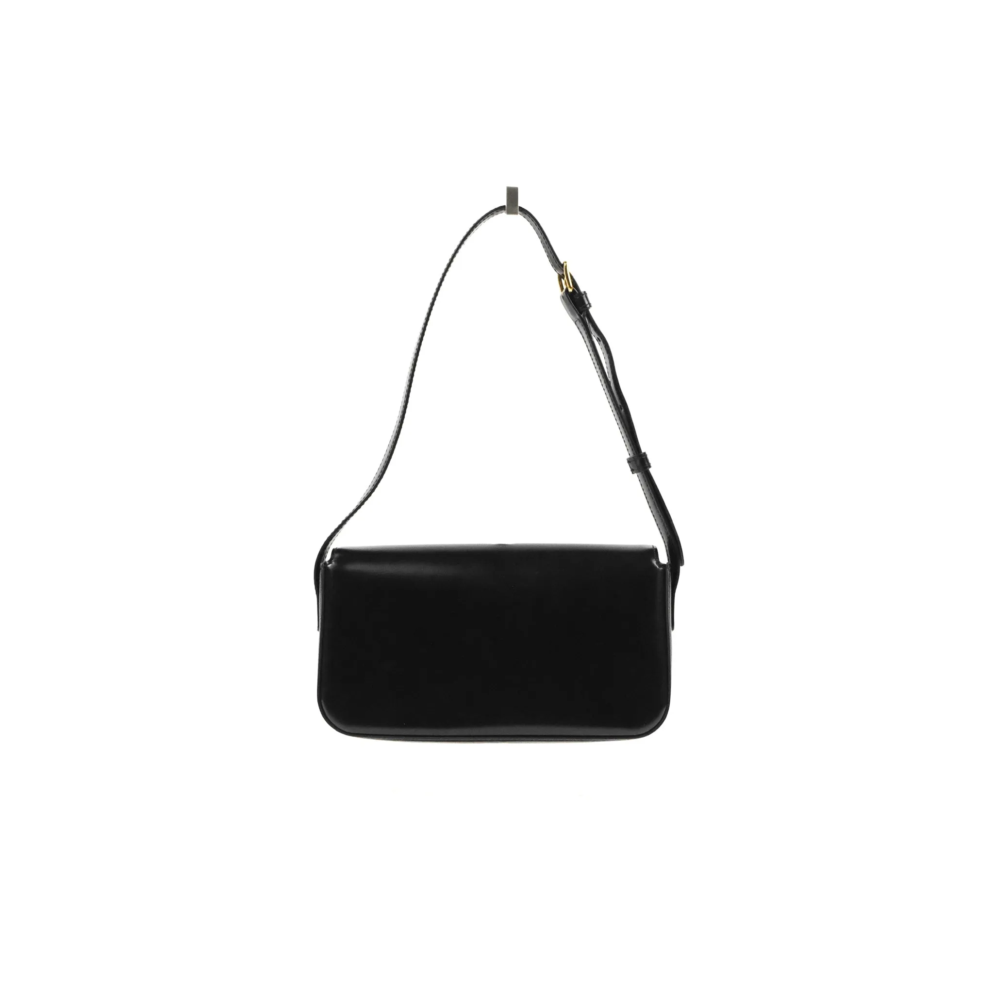 Celine Triomphe Shoulder Bag Black Calfskin