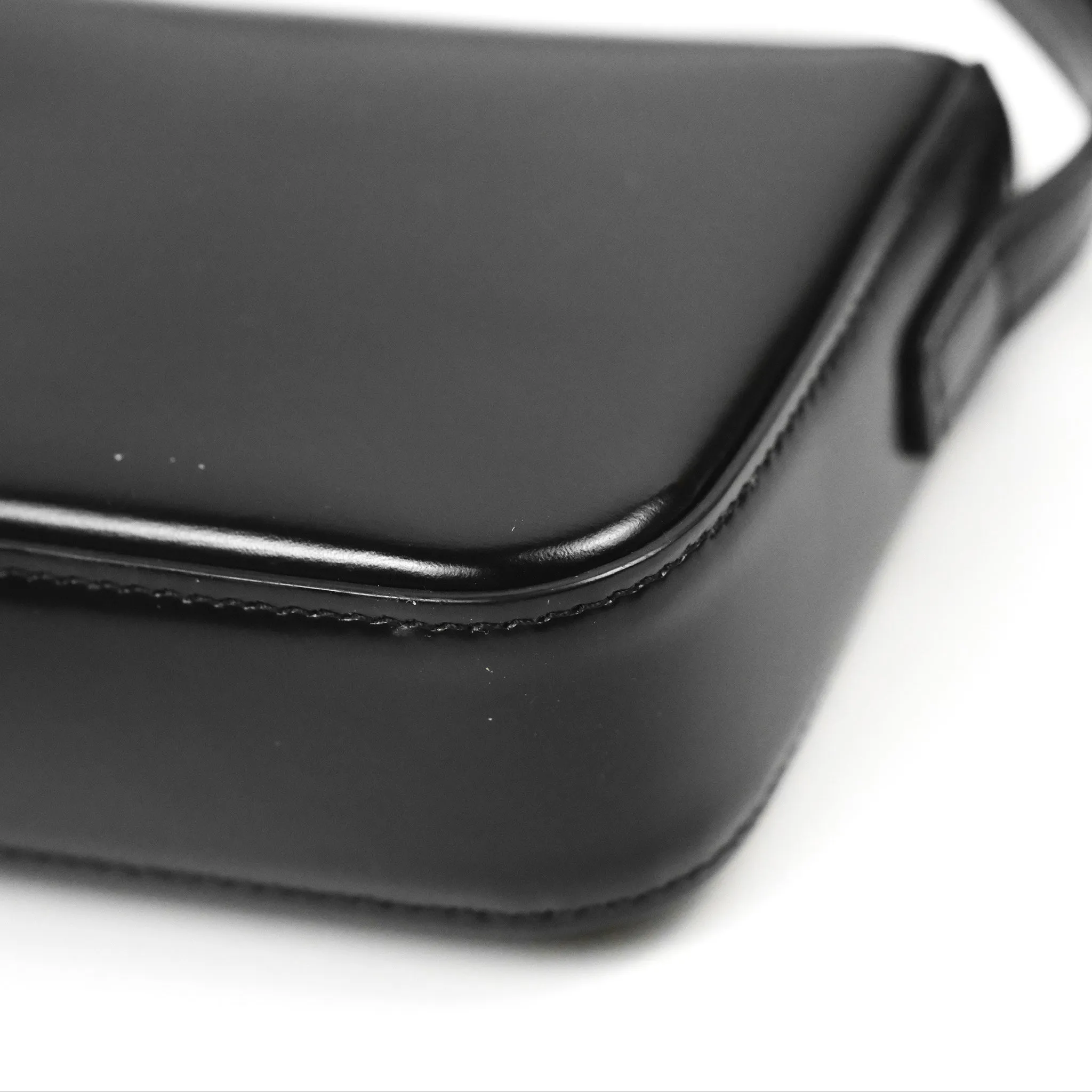 Celine Triomphe Shoulder Bag Black Calfskin