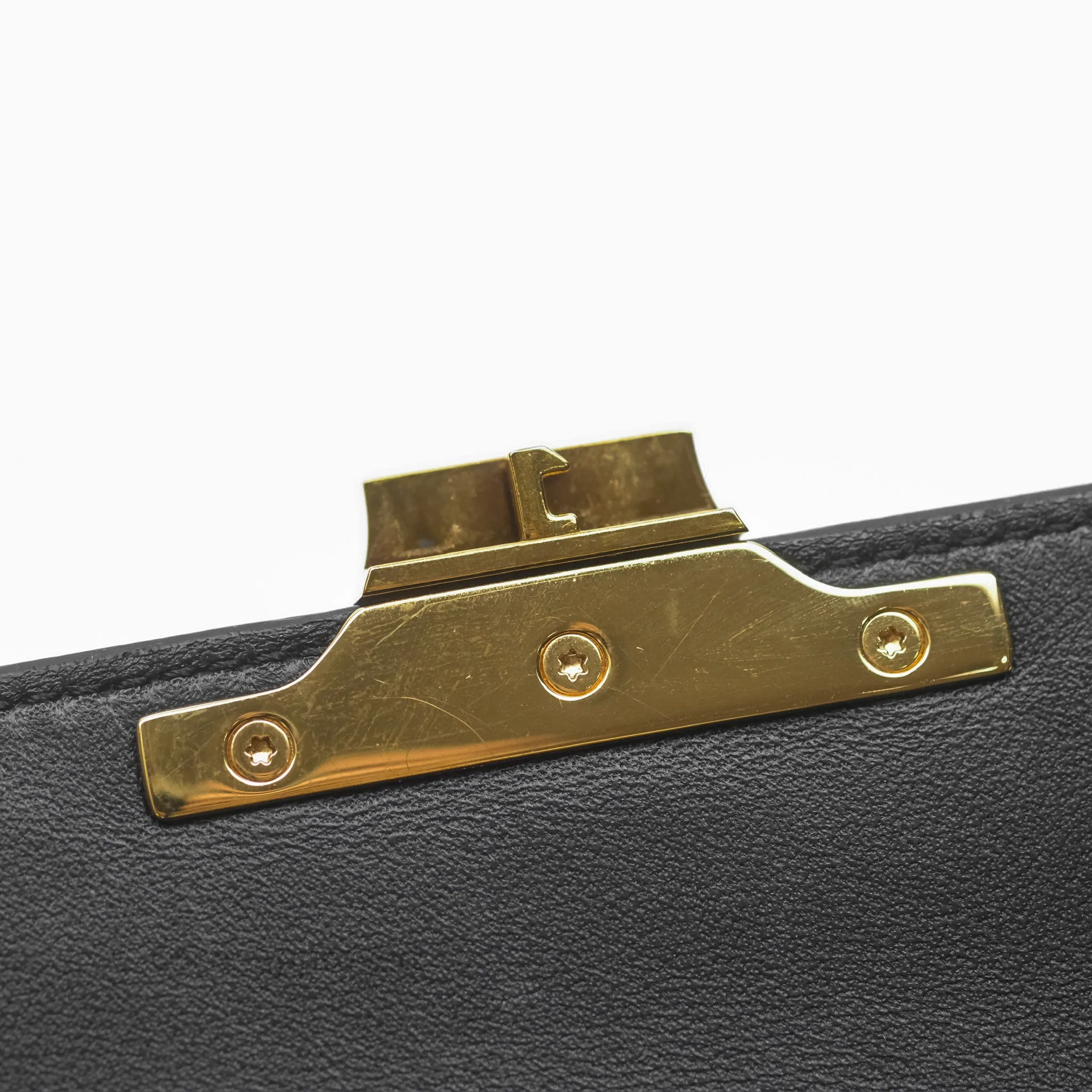 Celine Triomphe Shoulder Bag Black Calfskin