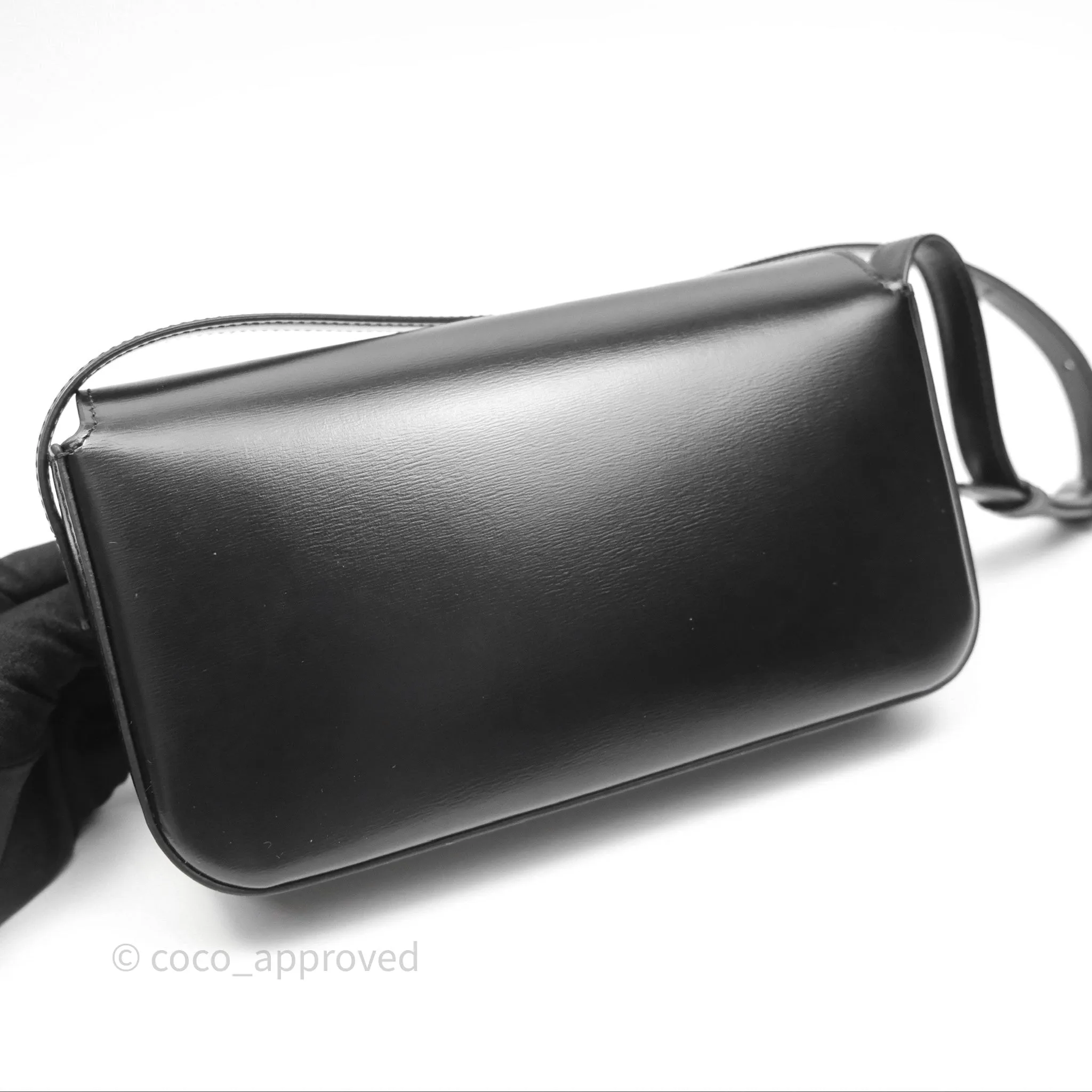Celine Triomphe Shoulder Bag Black Calfskin