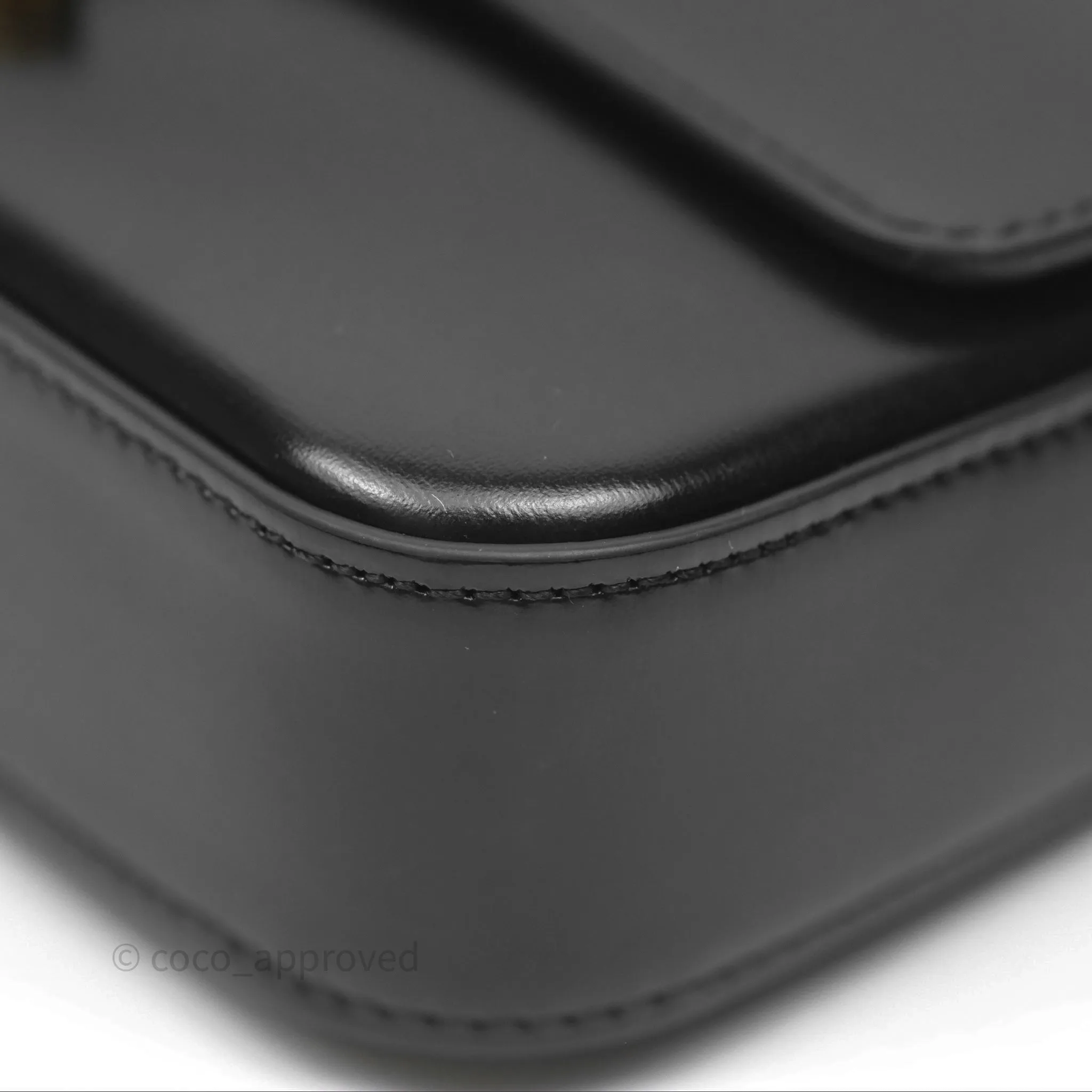 Celine Triomphe Shoulder Bag Black Calfskin