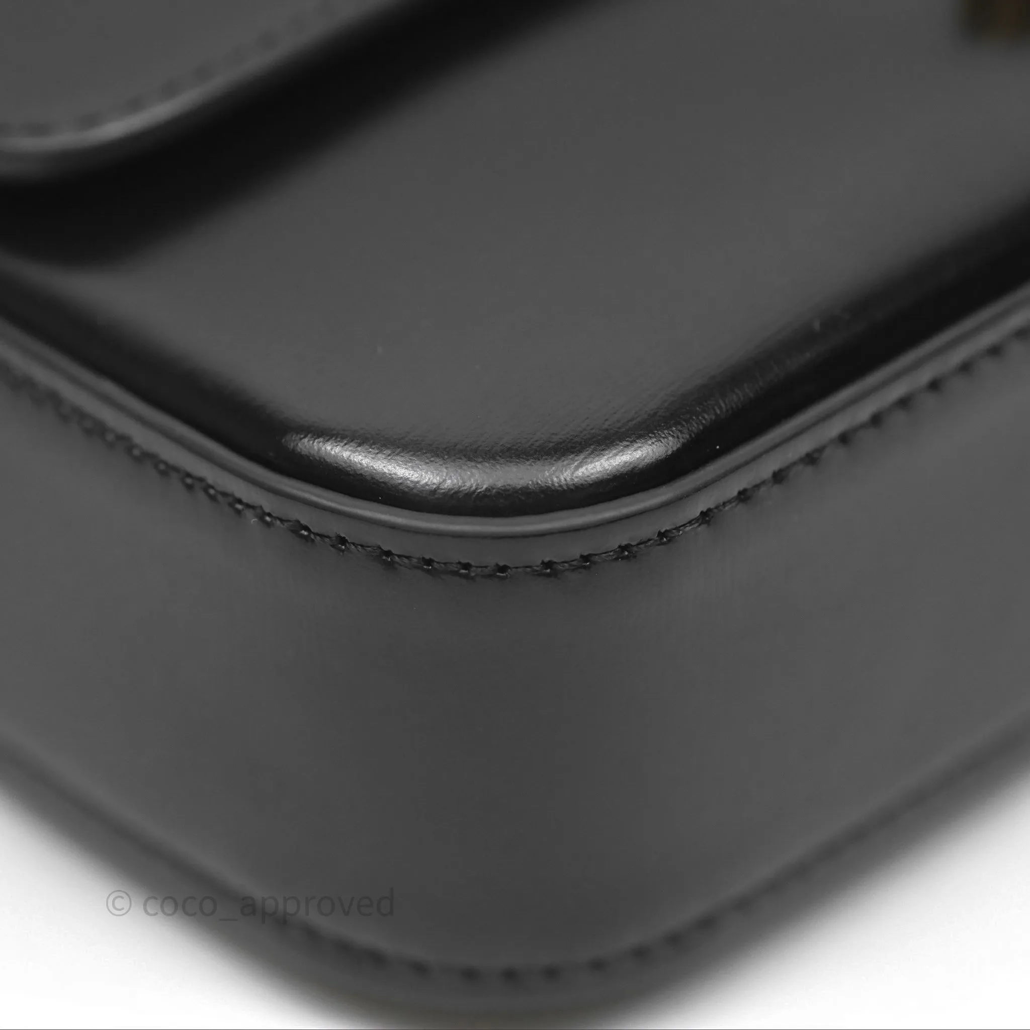 Celine Triomphe Shoulder Bag Black Calfskin