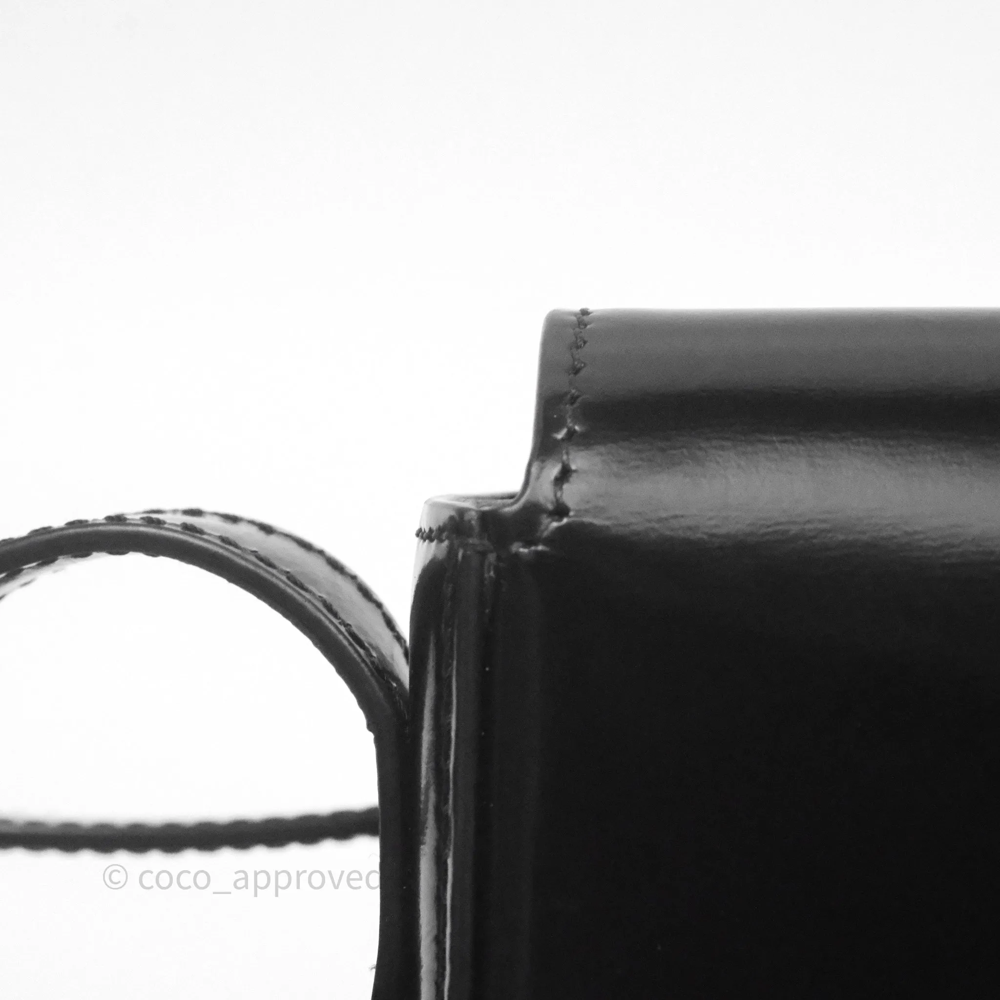 Celine Triomphe Shoulder Bag Black Shiny Calfskin