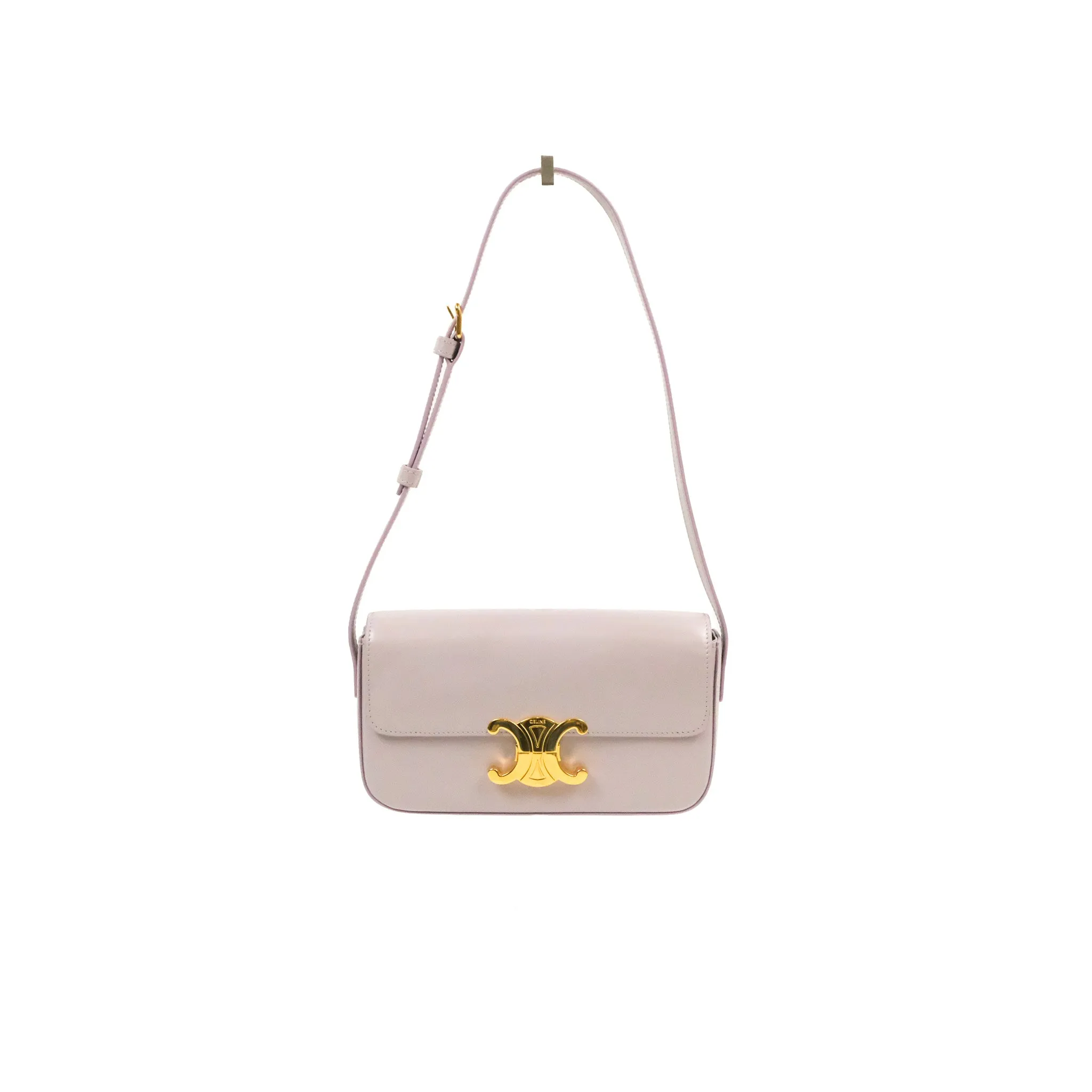 Celine Triomphe Shoulder Bag Peony Calfskin