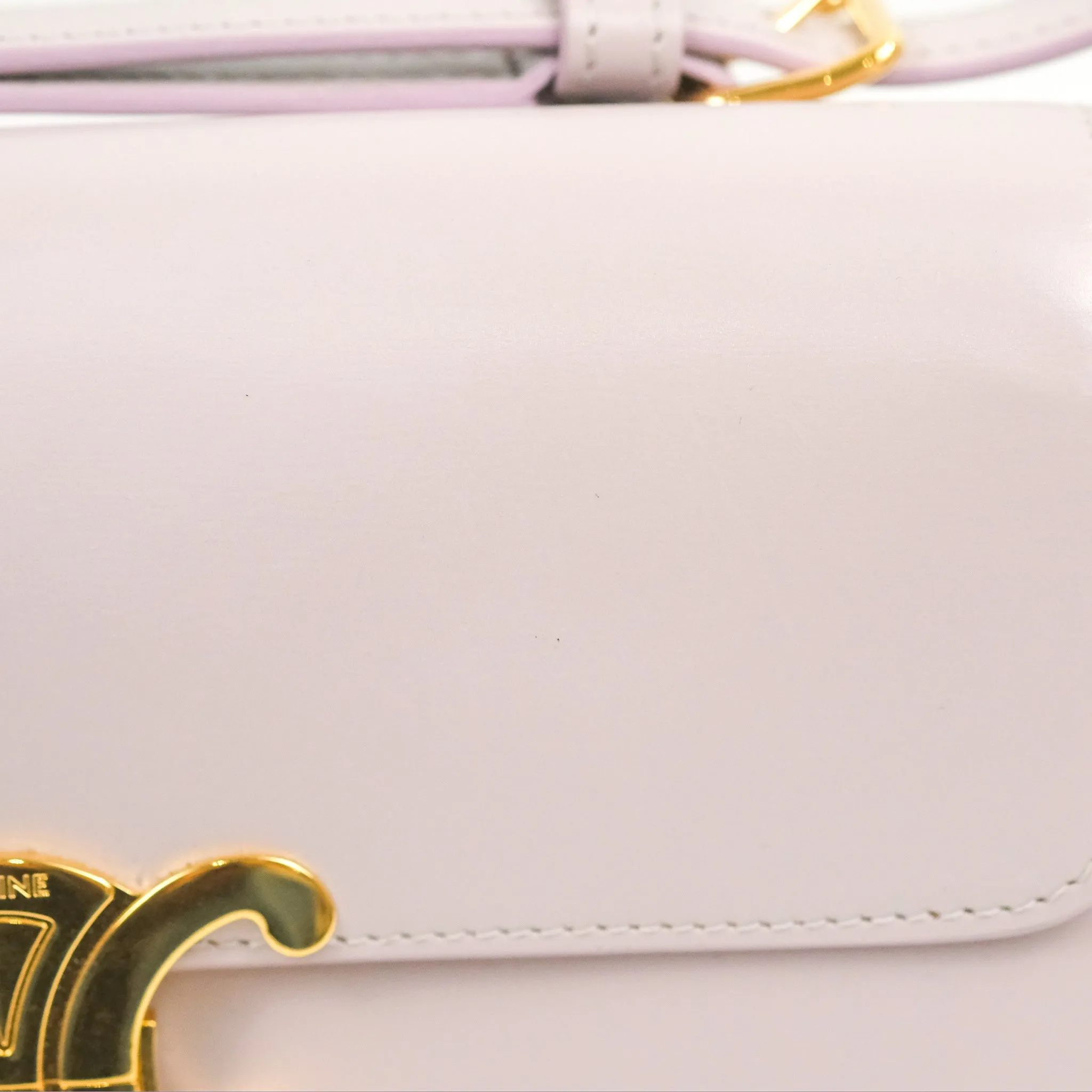 Celine Triomphe Shoulder Bag Peony Calfskin