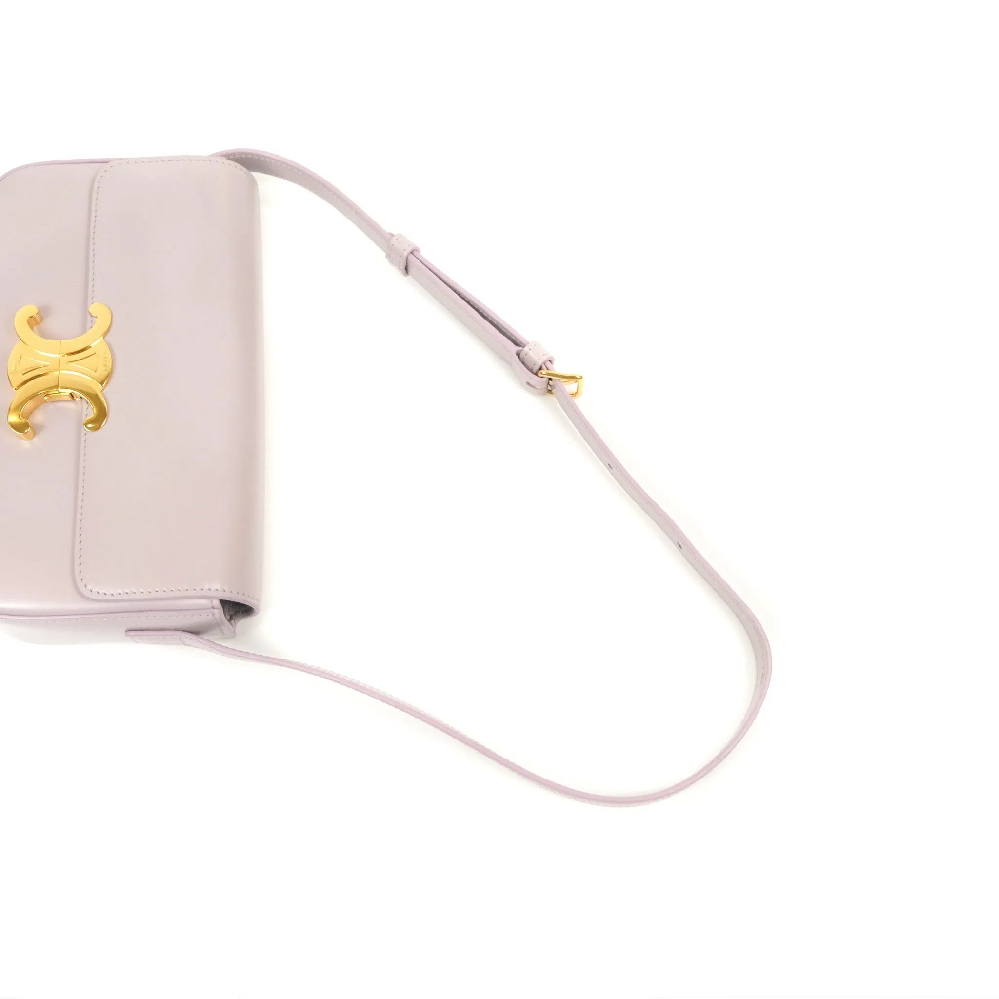 Celine Triomphe Shoulder Bag Peony Calfskin