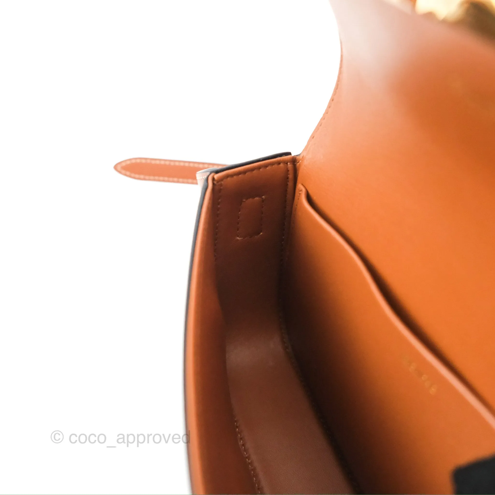 Celine Triomphe Shoulder Bag Tan Calfskin Triomphe Canvas