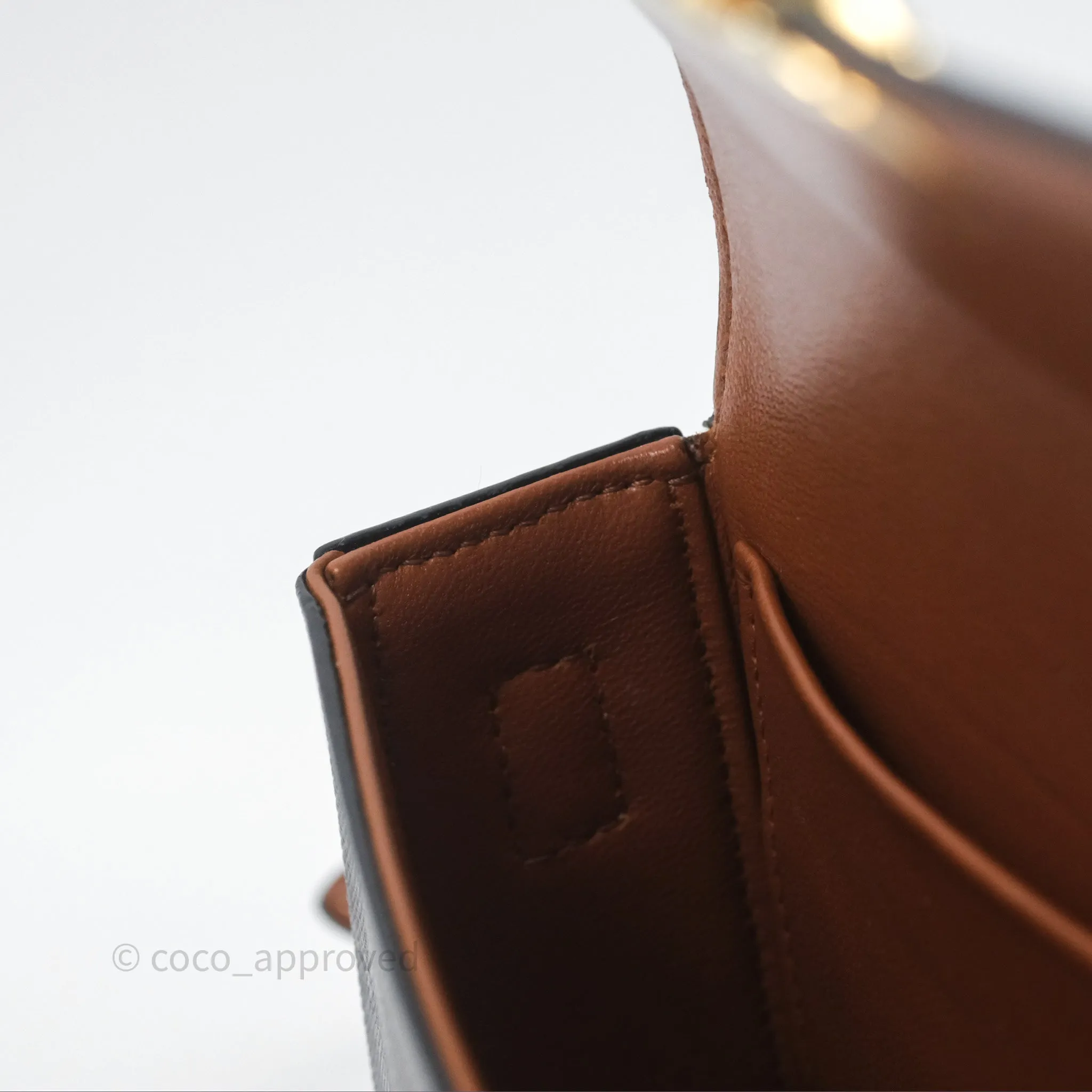 Celine Triomphe Shoulder Bag Tan Calfskin Triomphe Canvas