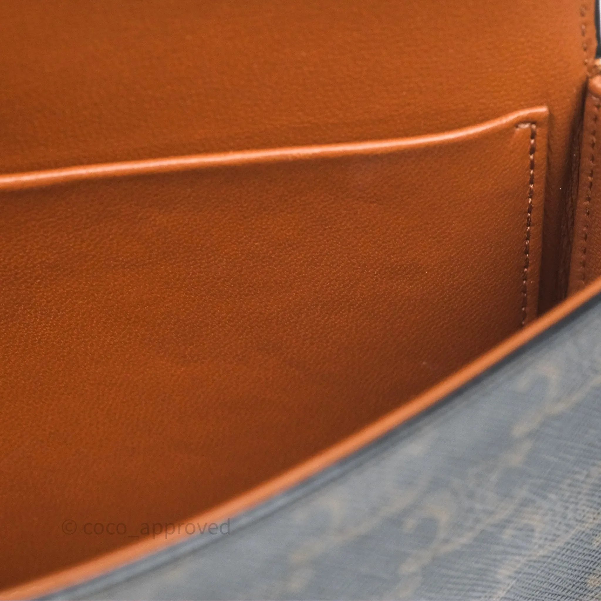 Celine Triomphe Shoulder Bag Tan Calfskin Triomphe Canvas